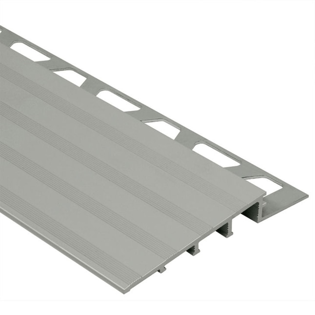 Schluter Systems Reno-Ramp 0.563-in W x 98.5-in L Satin Anodized Aluminum Reducer Tile Edge Trim Schluter Systems Reno-Ramp 0.563-in W x 98.5-in L Satin Anodized Aluminum Reducer Tile Edge Trim