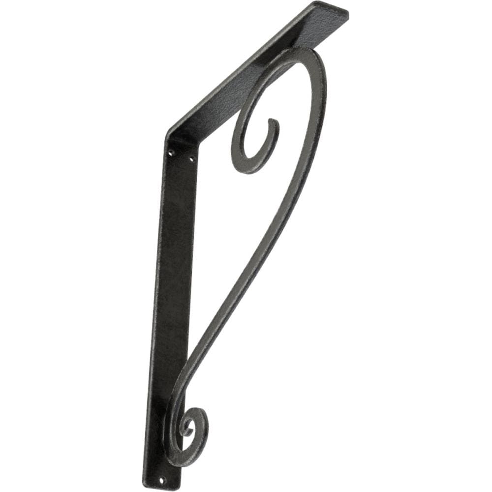 Ekena Millwork BKTM01X10X12SEDAPW Edwards 10-in x 1.5-in x 12-in Gray Wrought iron Mounting bracket