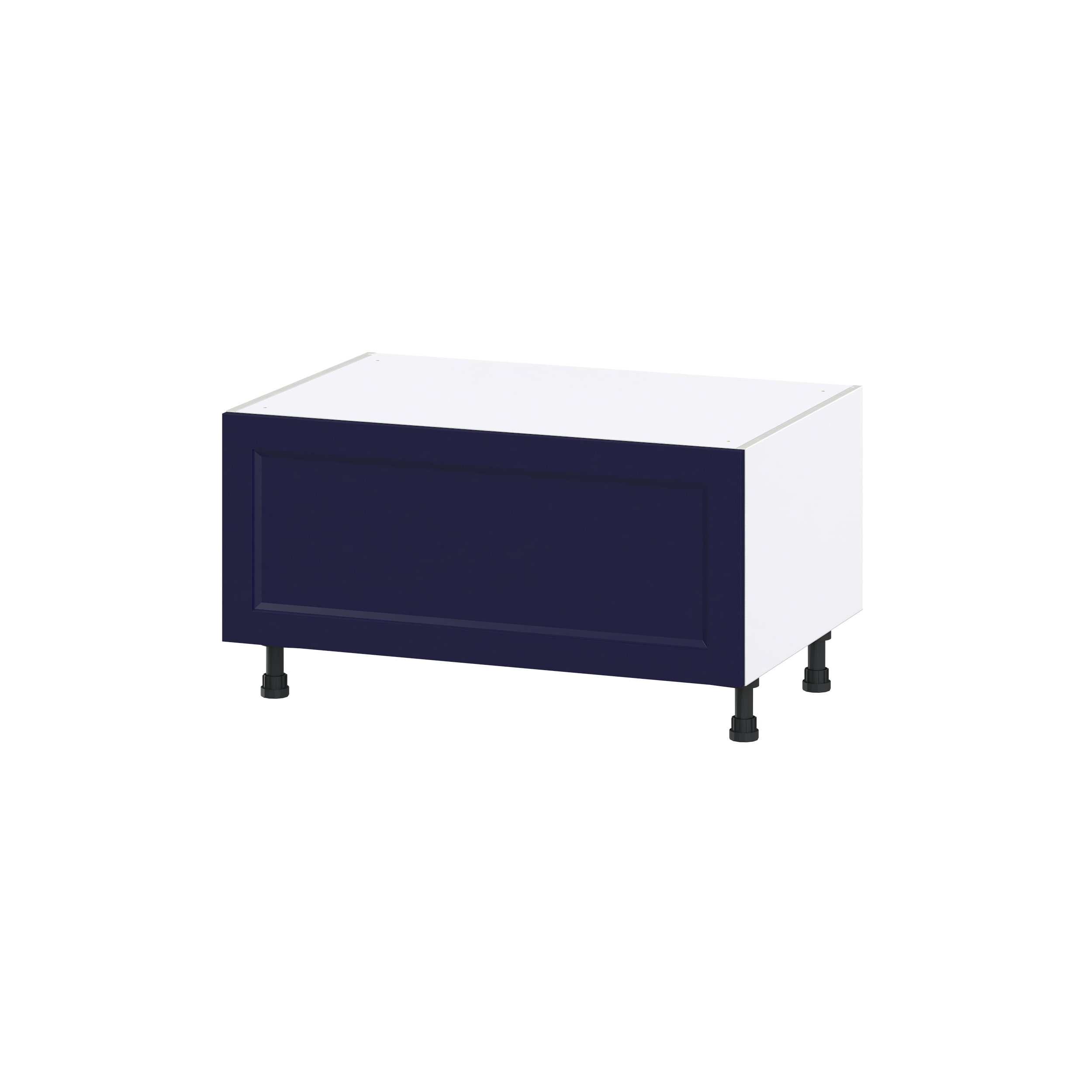 Hugo&Borg Lorette 36-in W x 14.5-in H x 24-in D Navy Blue 1-Drawer Base Fully Assembled Cabinet