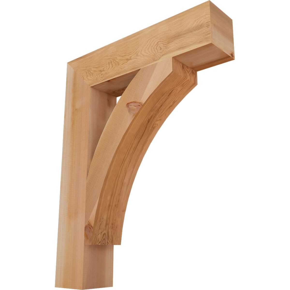 Ekena Millwork BKT06X28X36THR05SWR Thorton block smooth 5-1/2-in x 28-in x 36-in Western red cedar Brown Wood Standard bracket