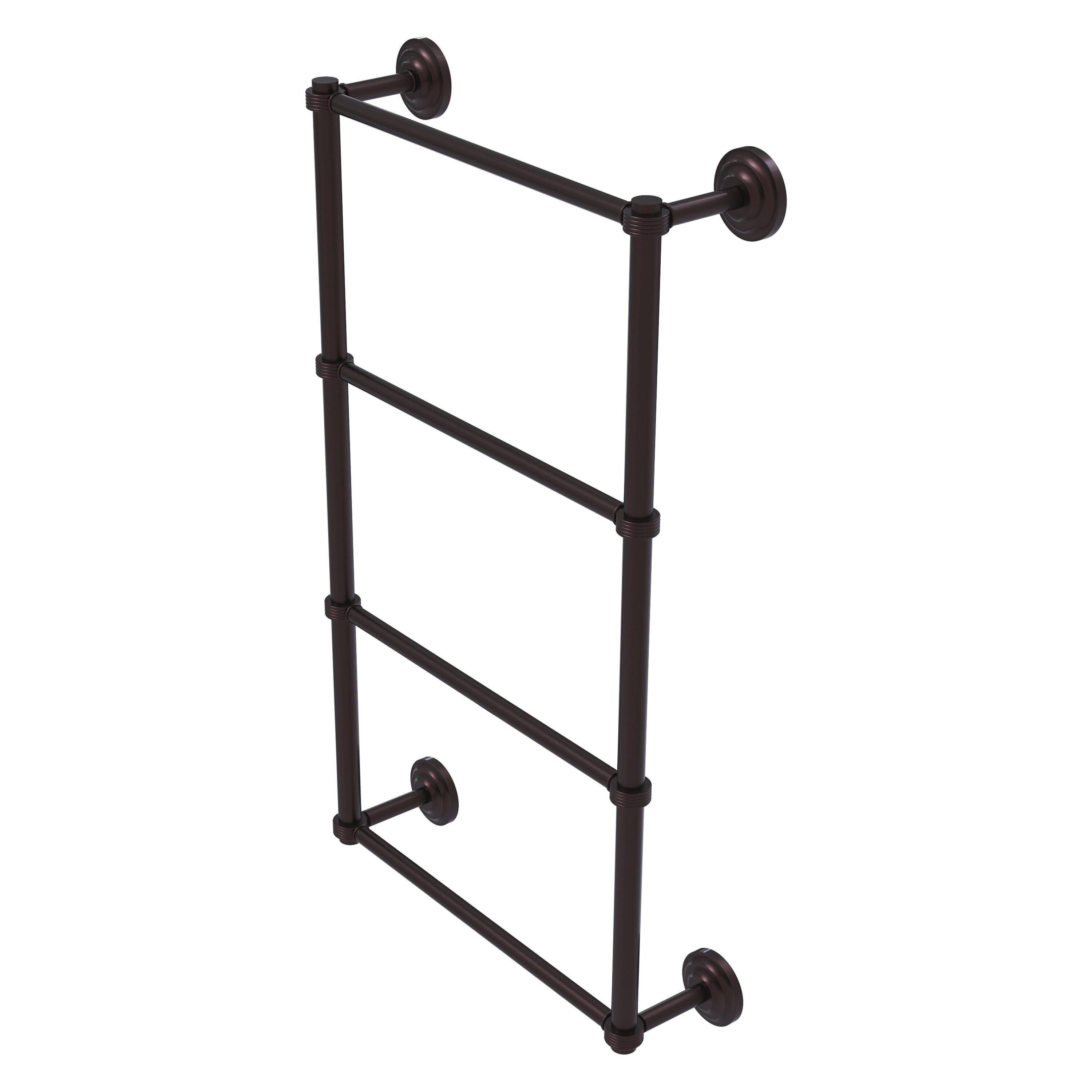 Allied Brass QN-28G-24-ABZ Que New 24-in double Antique Bronze Wall mount 4-tier Towel Bar