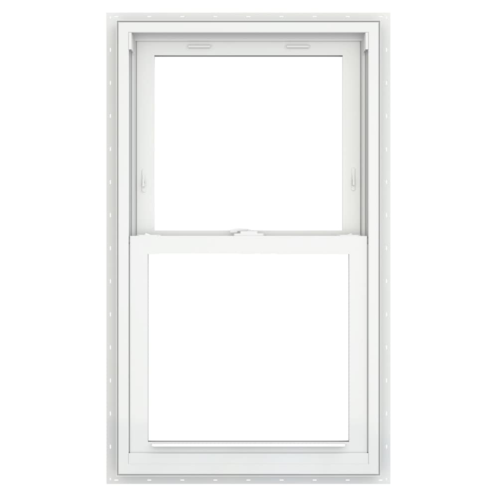 JELD-WEN V-2500 25-1/2-in x 53-1/2-in Black Exterior White Interior ...