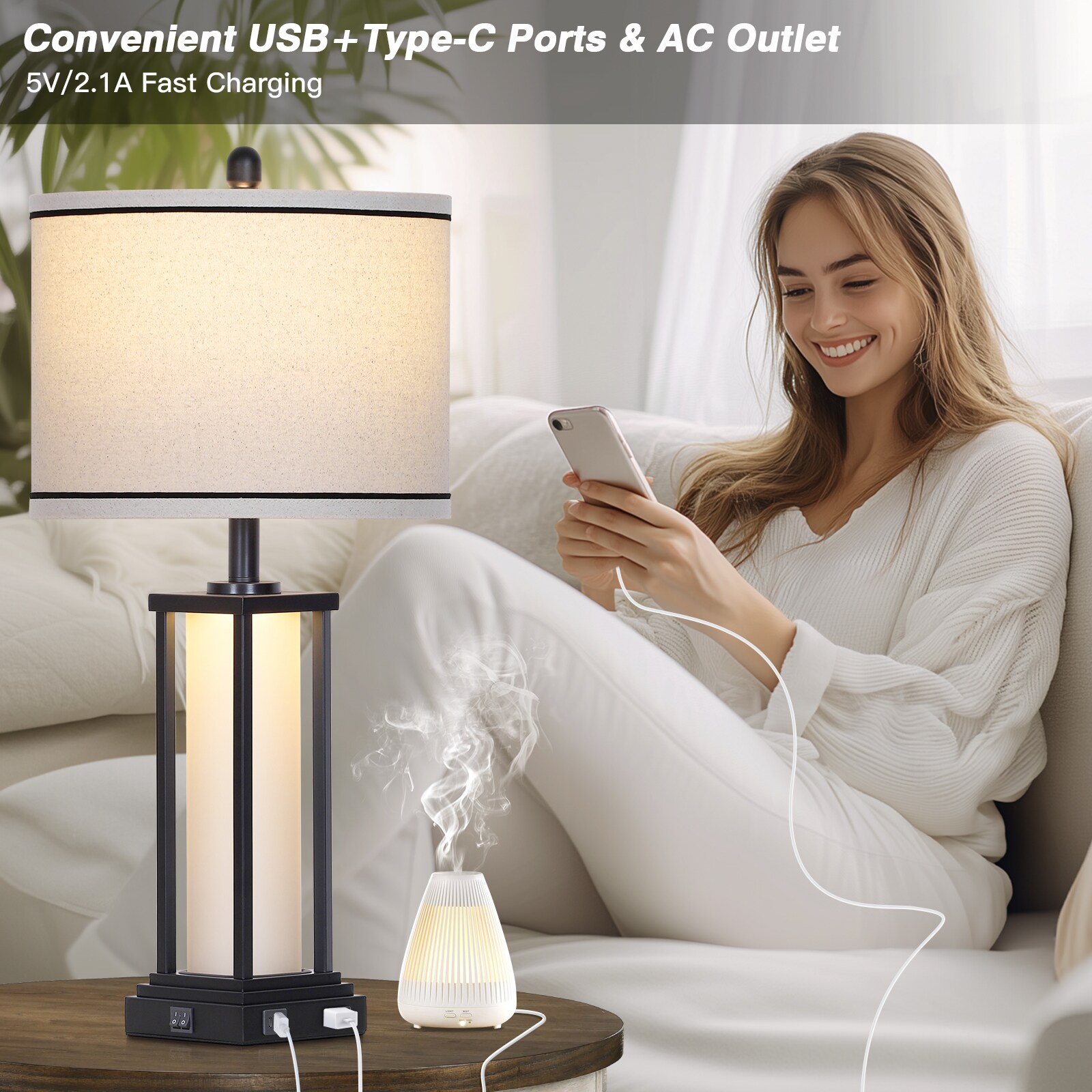 UrFurnishings TD-524 Table-Lamps - View #3