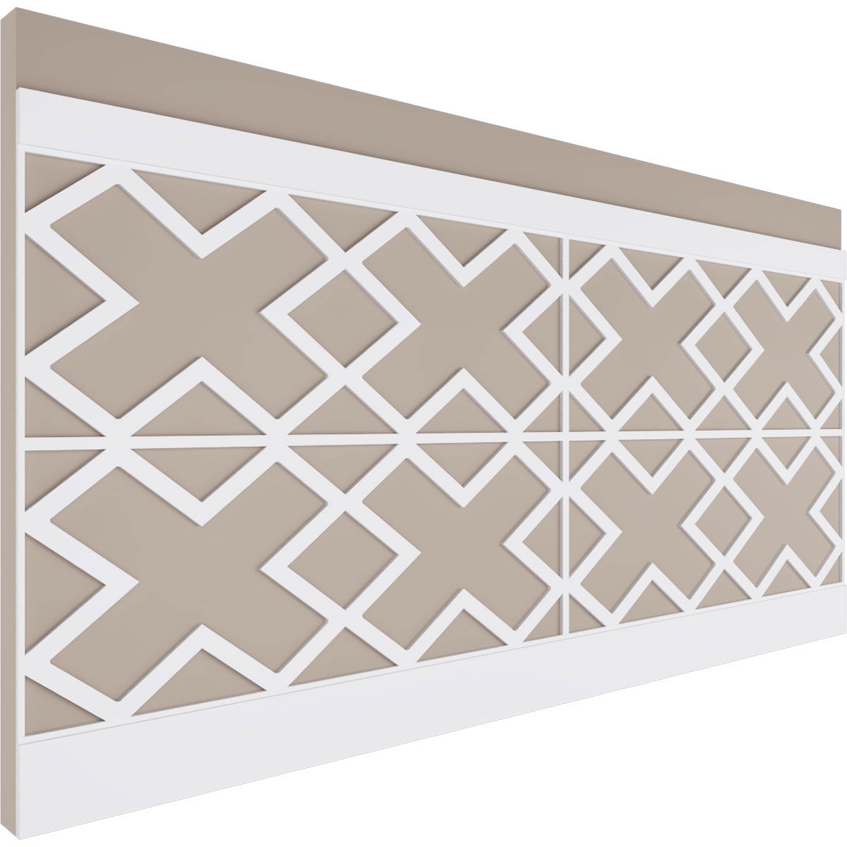 Ekena Millwork WPK44X94FLR 44-in x 94-1/2-in Smooth Paintable/Stainable White PVC Wainscoting Wall Panel ( 28.92-sq ft )