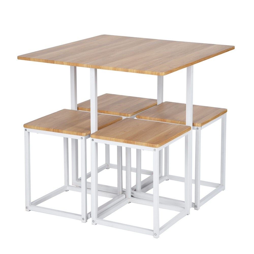 CASAINC MAGALLANES OAK LMKZ White Contemporary/Modern Dining Room Set with Rectangular Table (Seats 1)