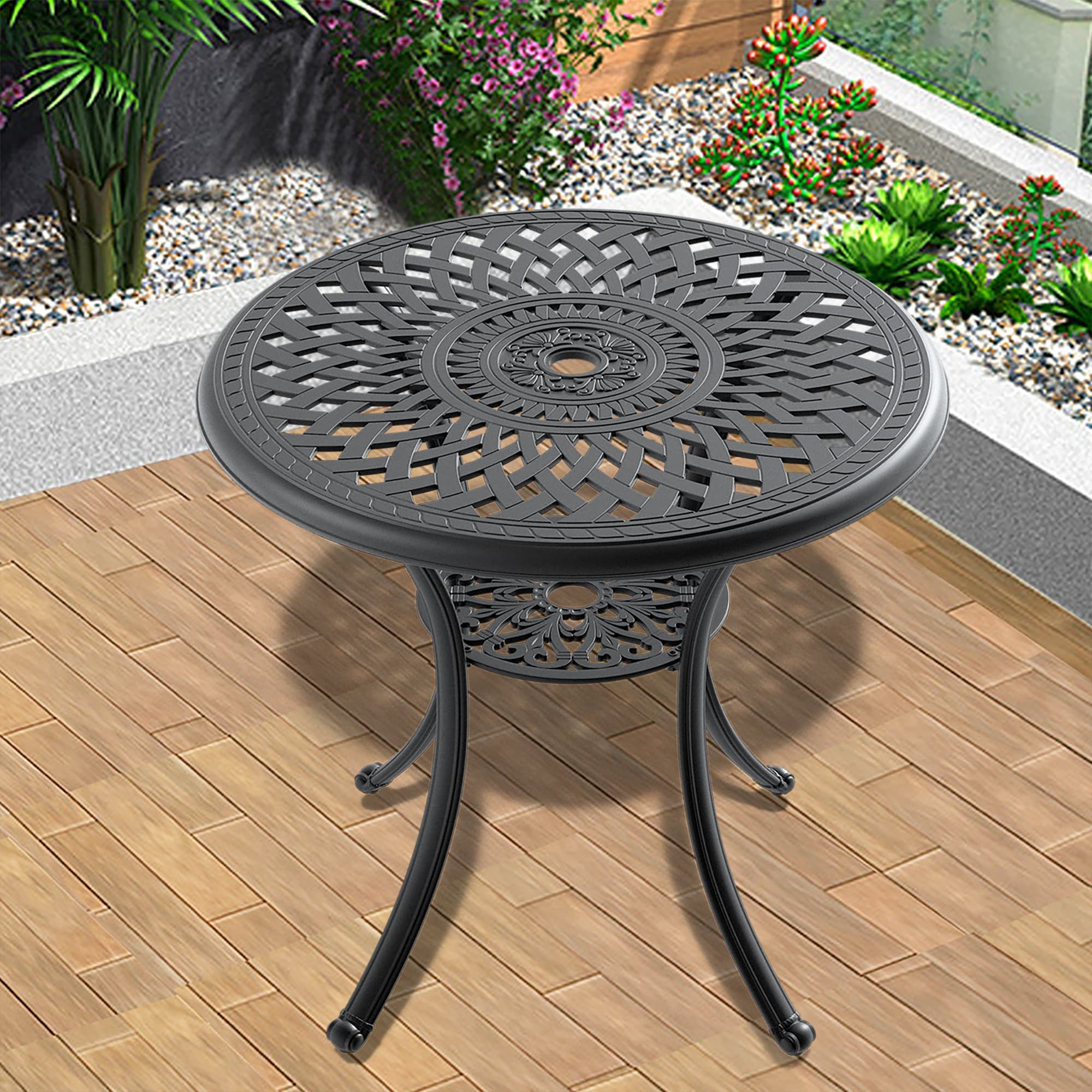 aluminum frame patio table umbrella Outdoor with Hole for 8 Person, 71" Fram  Specialty Food Source About this item Base Included On Sale Catalina 6.6' x