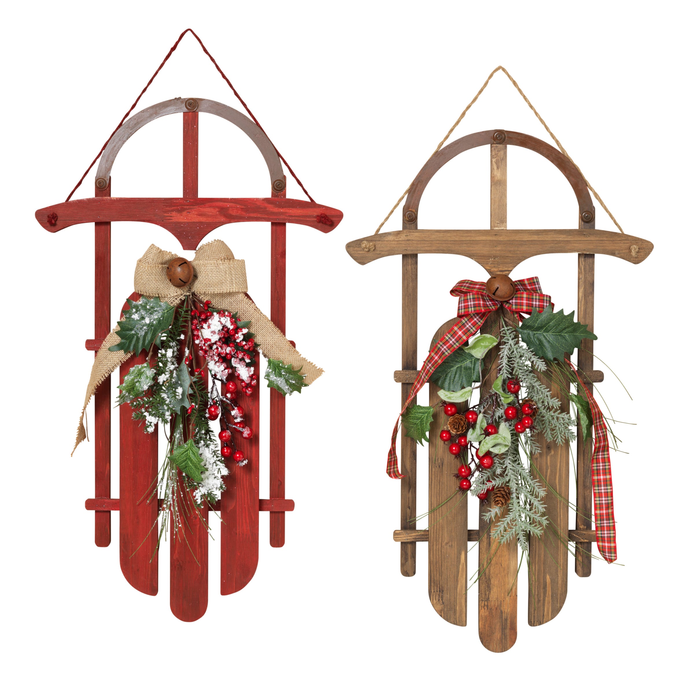 Gerson International 16-in Decoration Sleigh (2-Pack) Christmas Decor ...