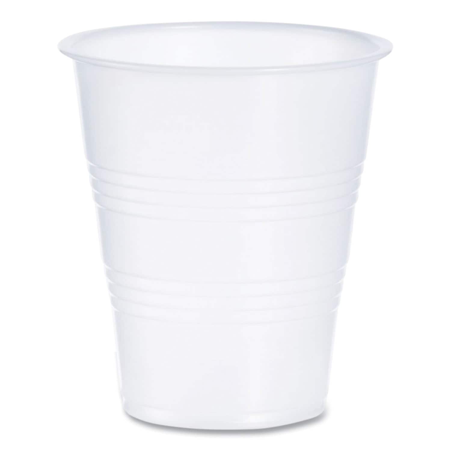 Dart ESNDCCY7PK High-Impact Polystyrene Cold Cups 7 oz Plastic Translucent 100 per Pack