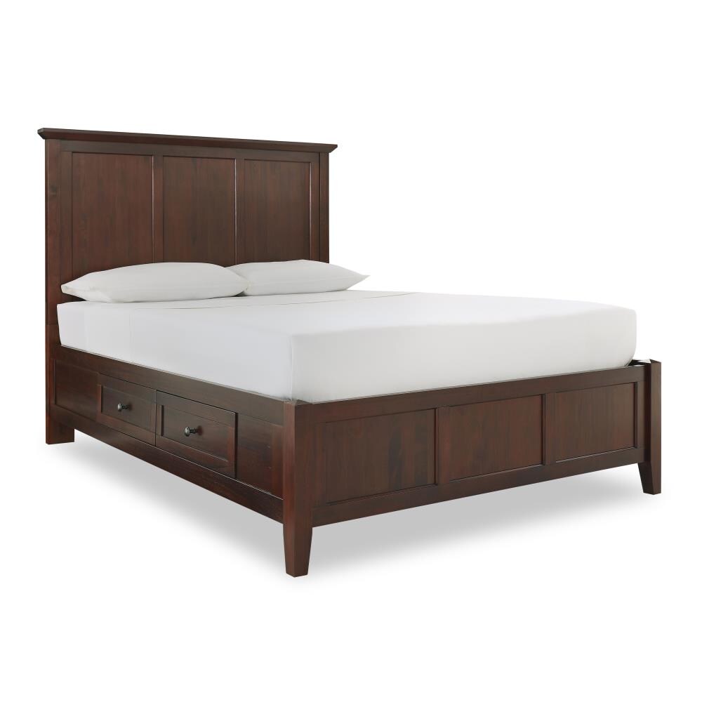 Modus Furniture Paragon Truffle Queen Wood Platform Bed with Storage at ...