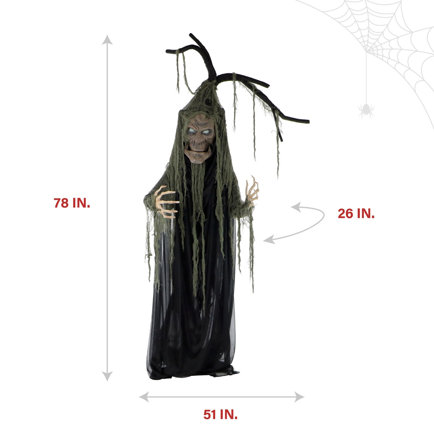 Haunted Hill Farm HHTREE-1FLS Halloween-Animatronics - View #2
