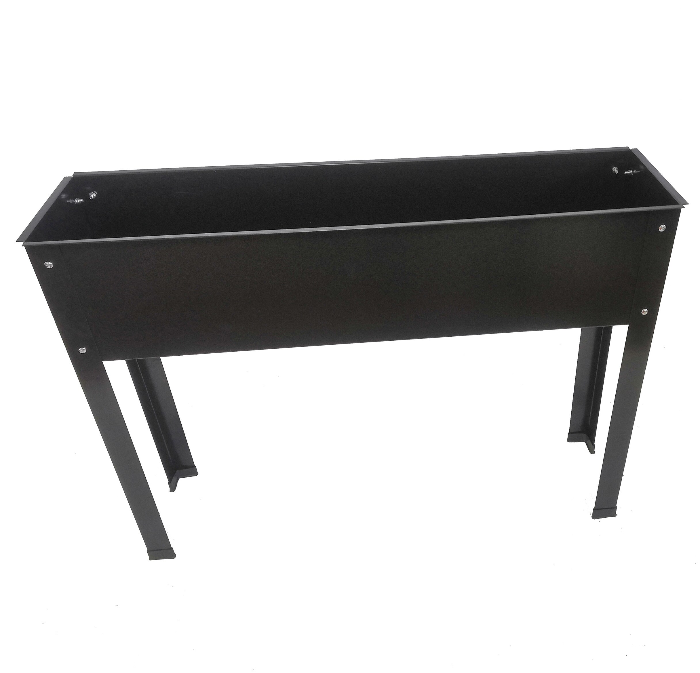 CESICIA 20ROS 10.6-in W x 40.35-in L x 31.5-in H Black Metal Raised Garden Bed