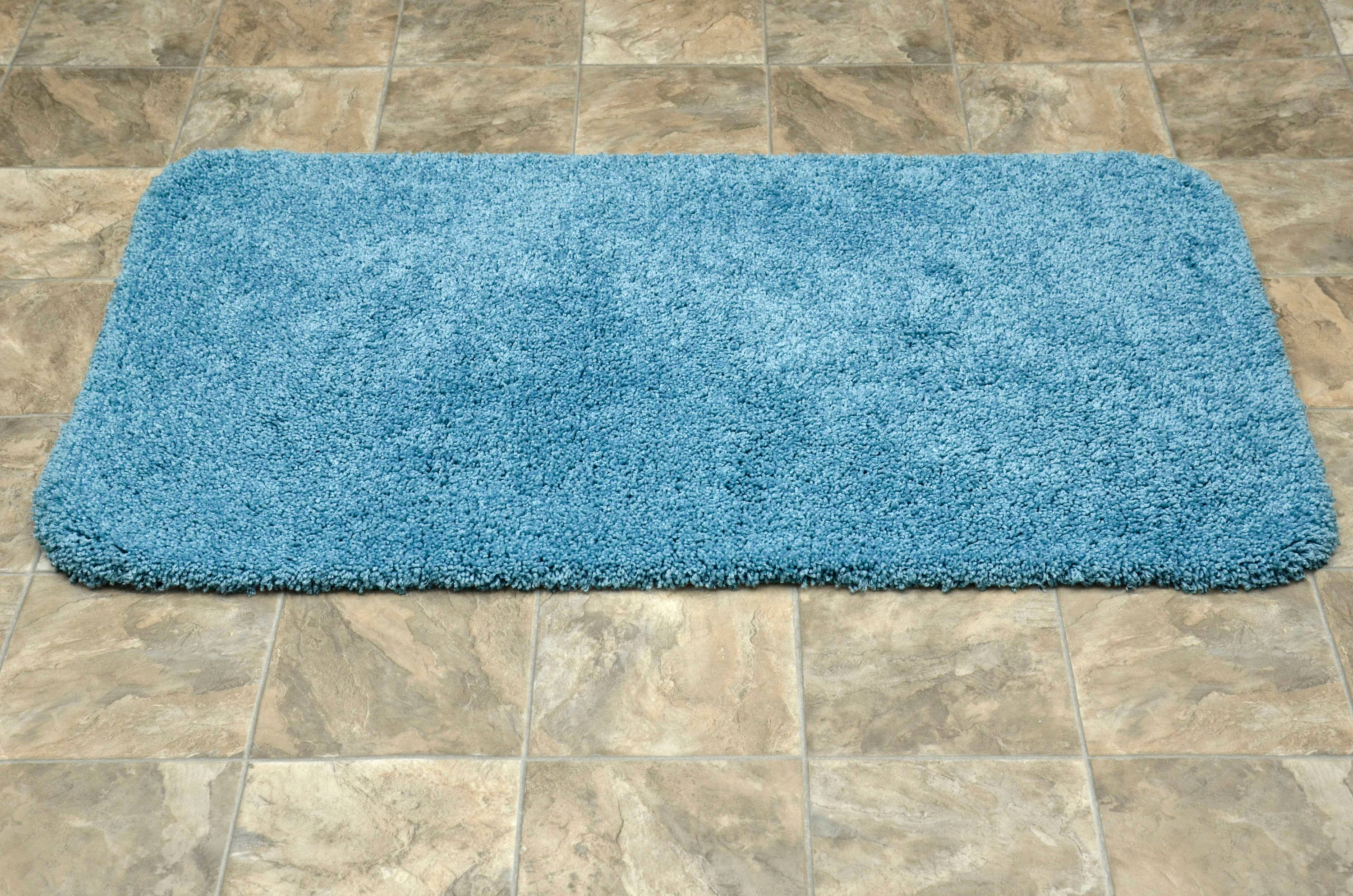 Garland Rug Serendipity 30 in. x 50 in. Shaggy Nylon Washable Bath Rug  Taupe 