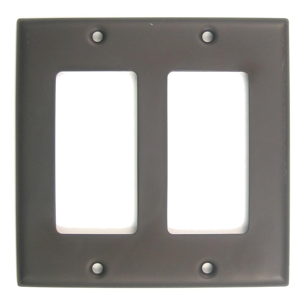 Rusticware 787ORB 2 -Gang Standard Size Oil-rubbed bronze Brass Indoor Decorator Wall Plate