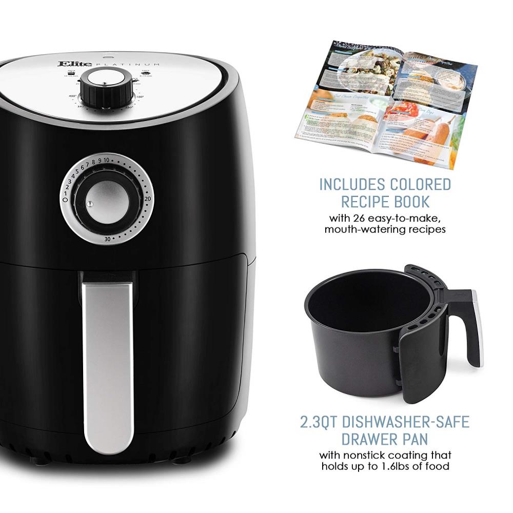 Elite 24.3-Quart Dual Zone Feature Black Air Fryer in the Air