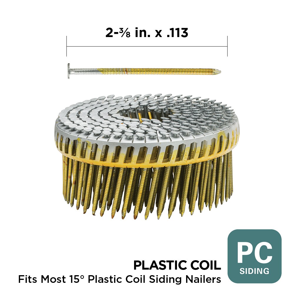 Metabo HPT 2-3/8-in x 0.113-in 21 Degree Bright Ring Collated Framing Nails  (1000-Per Box) in the Framing Nails department at Lowes.com