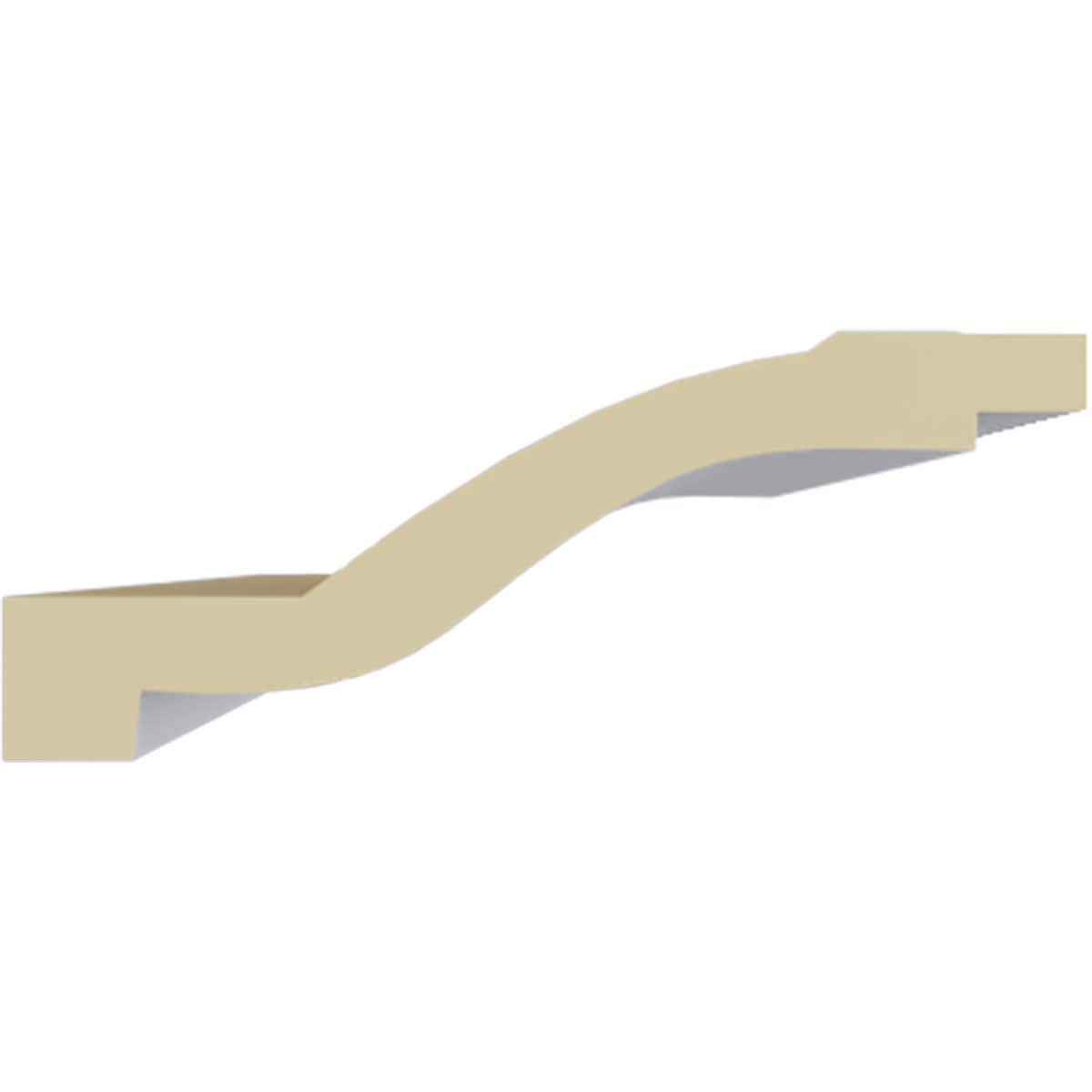 Primed White Polyurethane Smooth Crown Moulding 94.5"
