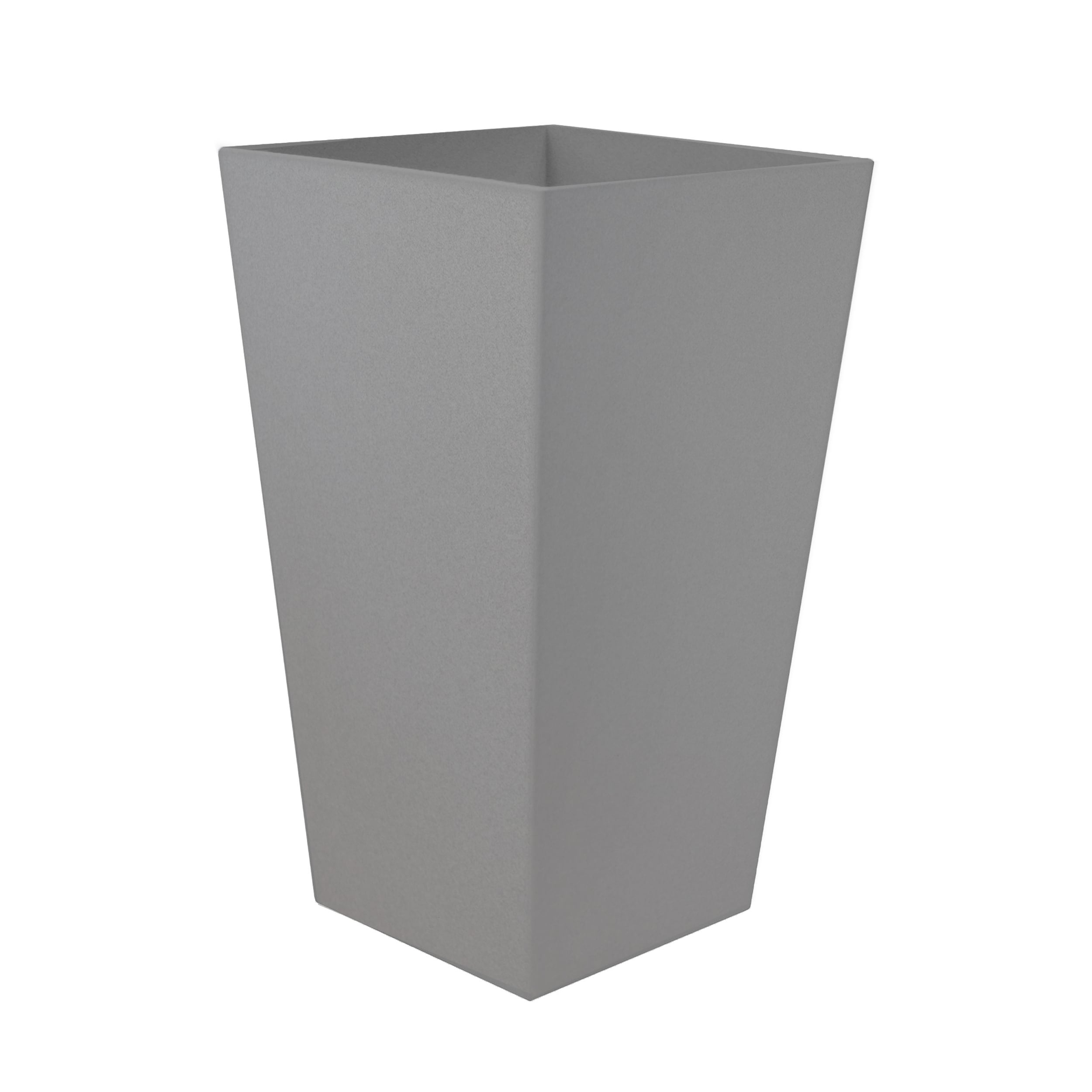 Bloem FPS20909-6 Square 12-Inches W Medium Gray Recycled plastic Contemporary/Modern Indoor/Outdoor Planter