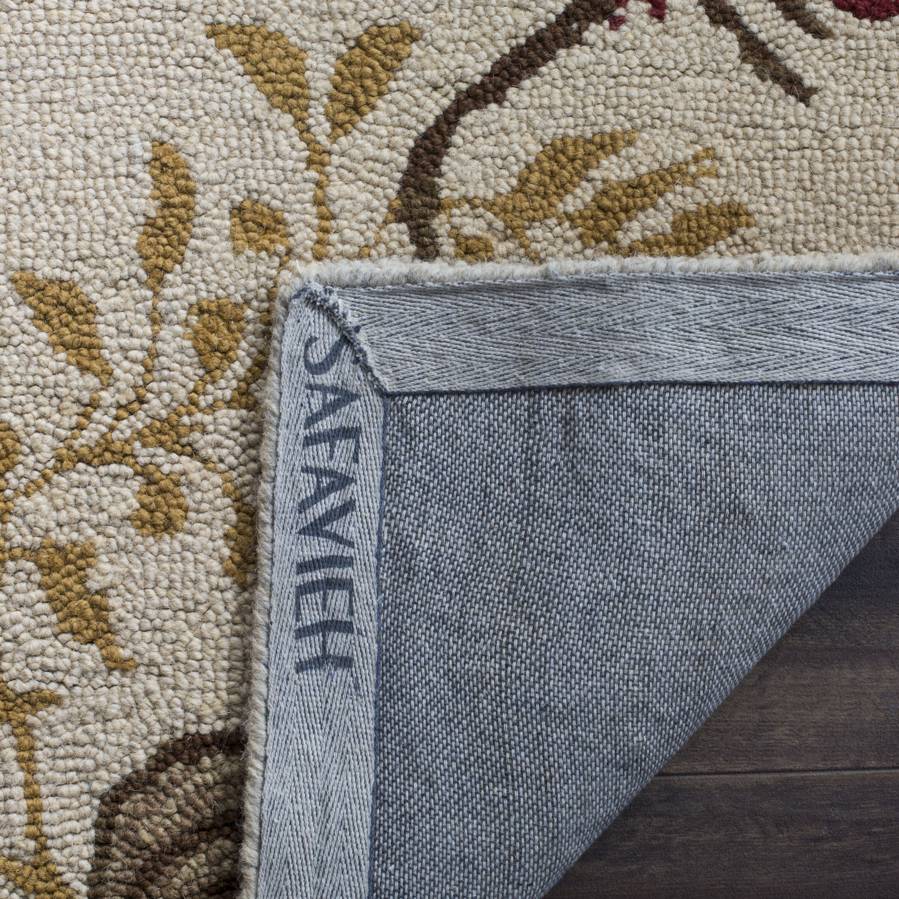 Handmade Floral Wool Tufted Reversible Area Rug, 5' x 8'