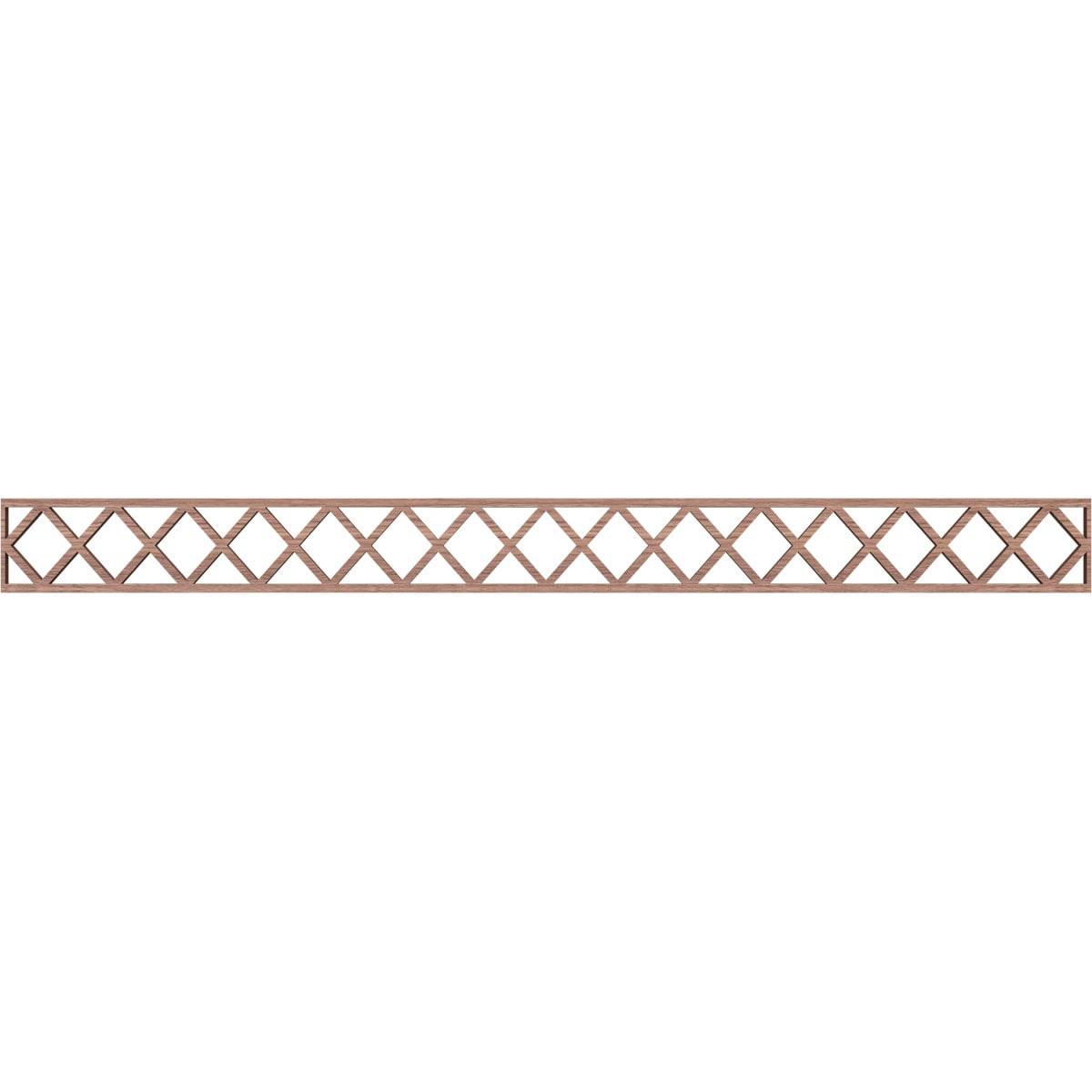 Ekena Millwork MLDB04X46WOLWA Wolford Fretwork Flat Trim 4-in x 3.87-ft Walnut Brown Unfinished 2157392 Pierced Wall Panel Moulding