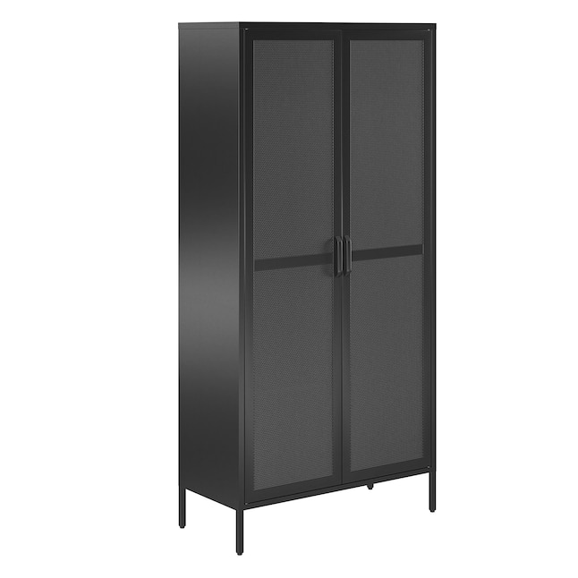 Ameriwood Home Sunset District 35.38-in W x 72.83-in H Steel Black ...