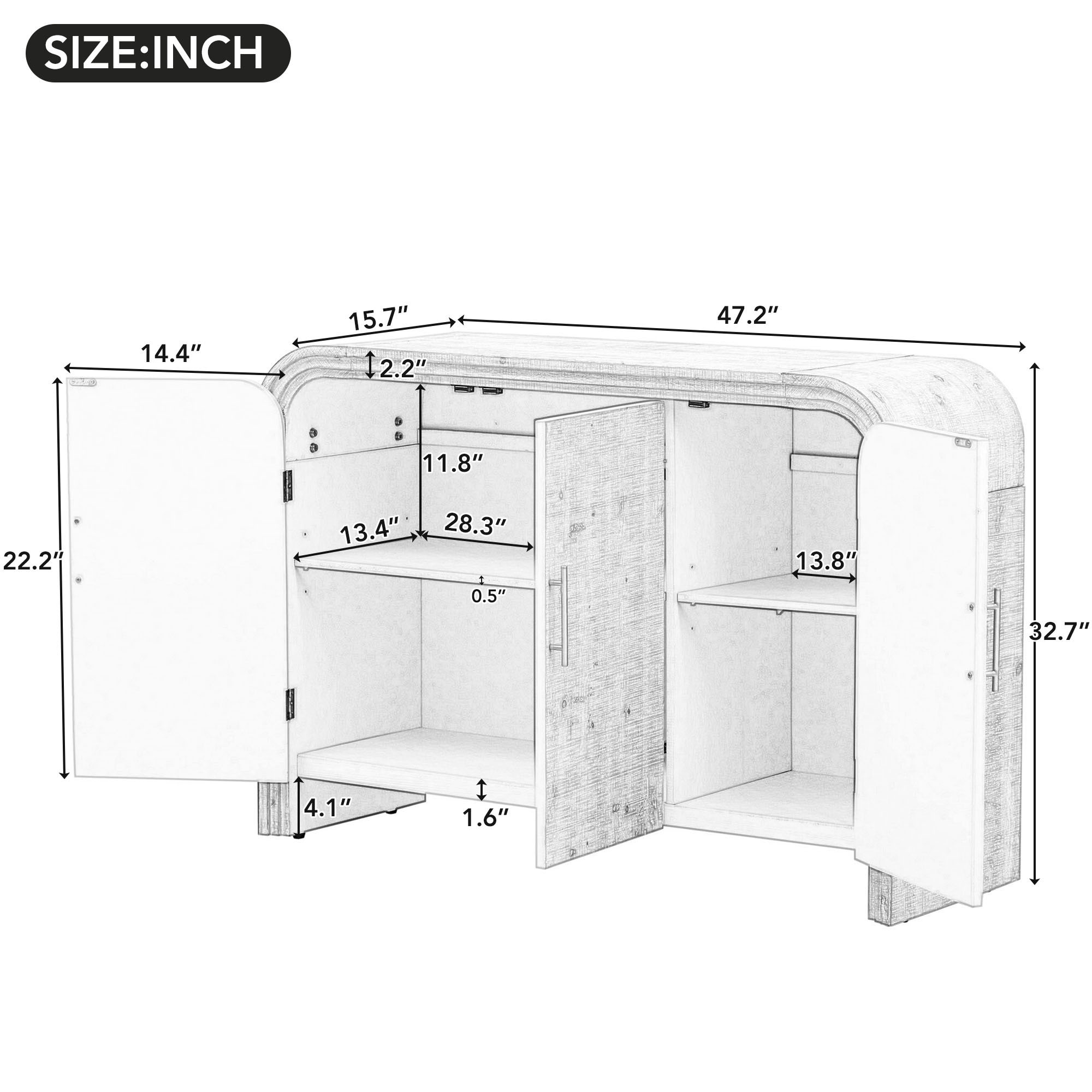 SINOFURN SYA330132BG Dining-Kitchen-Storarge - View #6