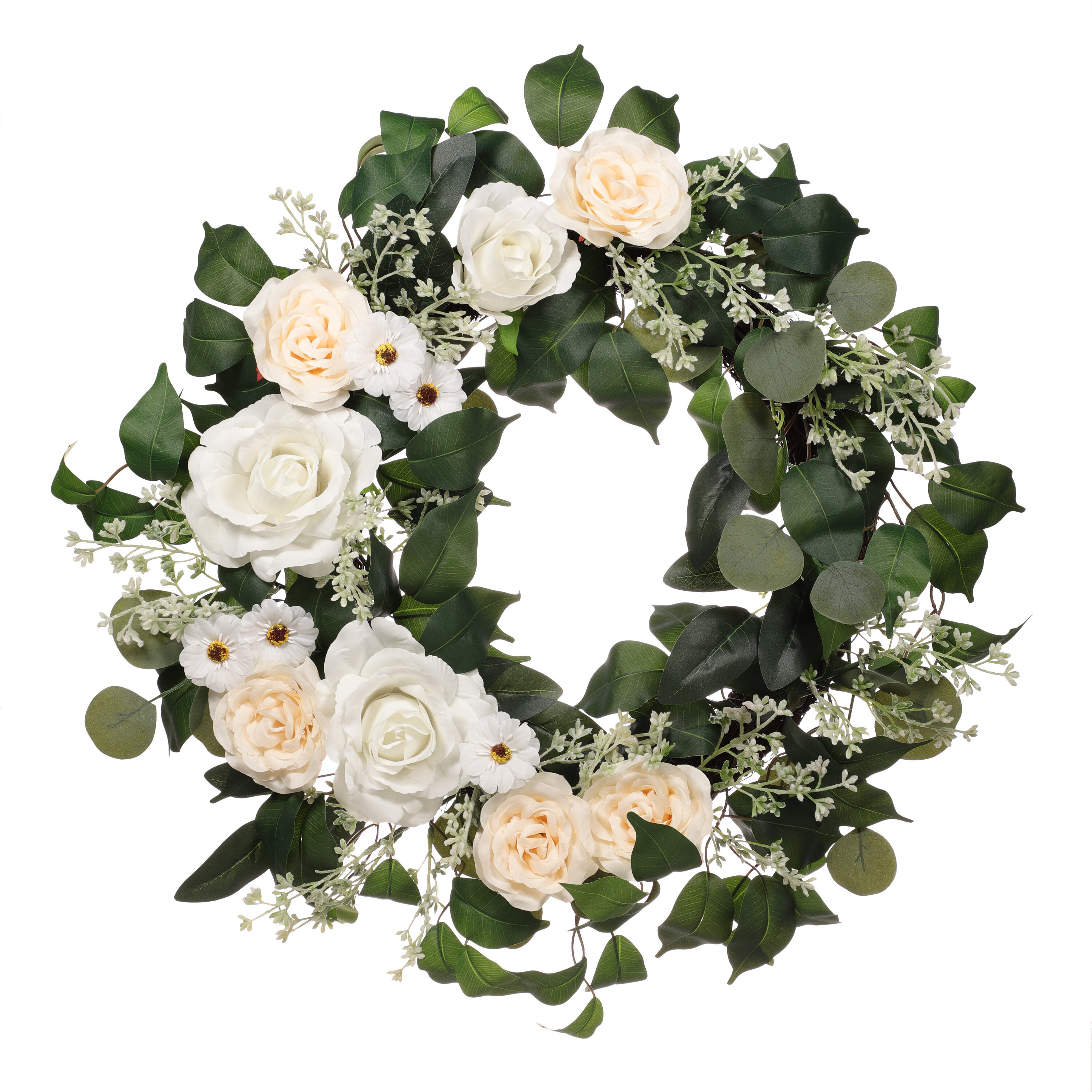 Puleo International 3651A-W24 24-in H Spring Hanging decoration Wreath