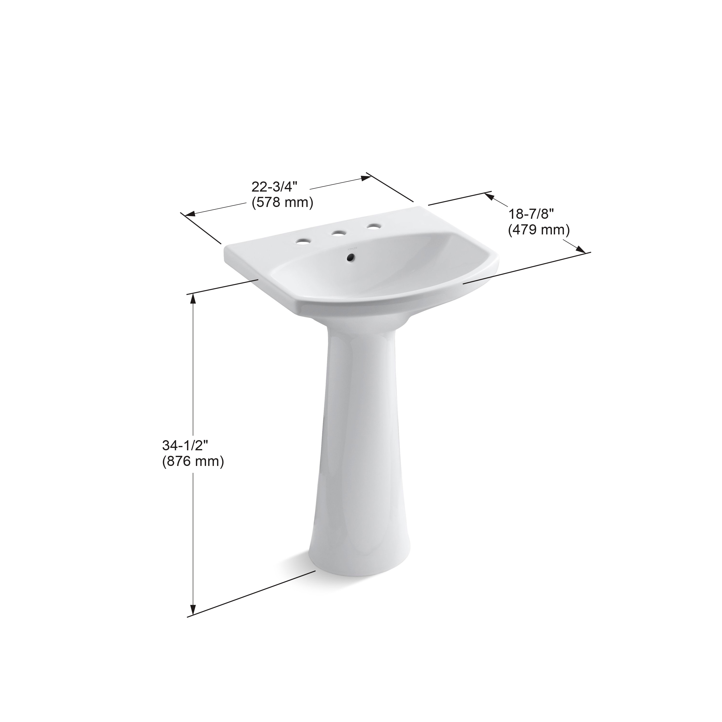 KOHLER 2362-8-0 Complete-Pedestal-Lavatories - View #6