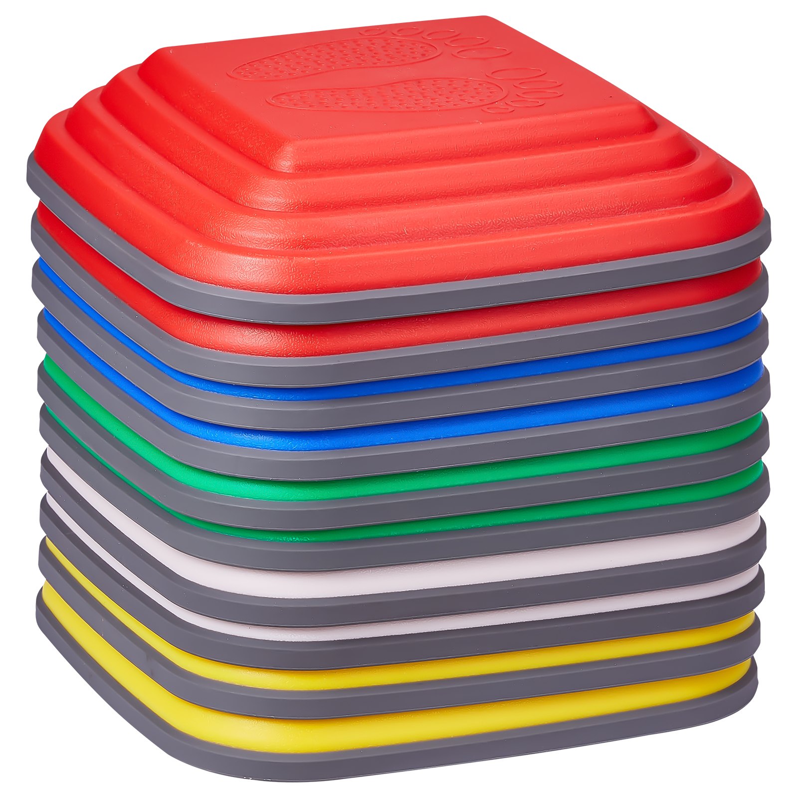 GIVIMO - Indoor and Outdoor PP and TPE Stepping Stones with Storage Case 10-Piece Balance and Obs...