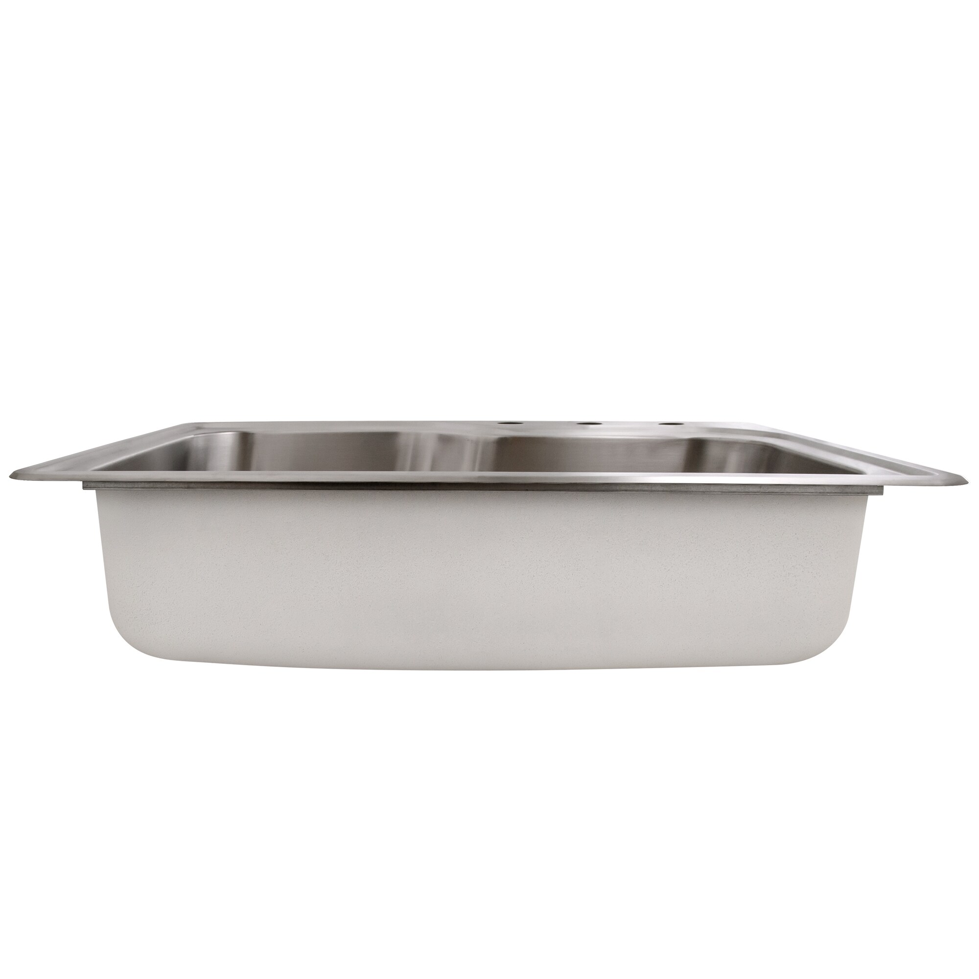 Design House Drop-In 33-in x 22-in Stainless Steel Single Bowl 3-Hole ...