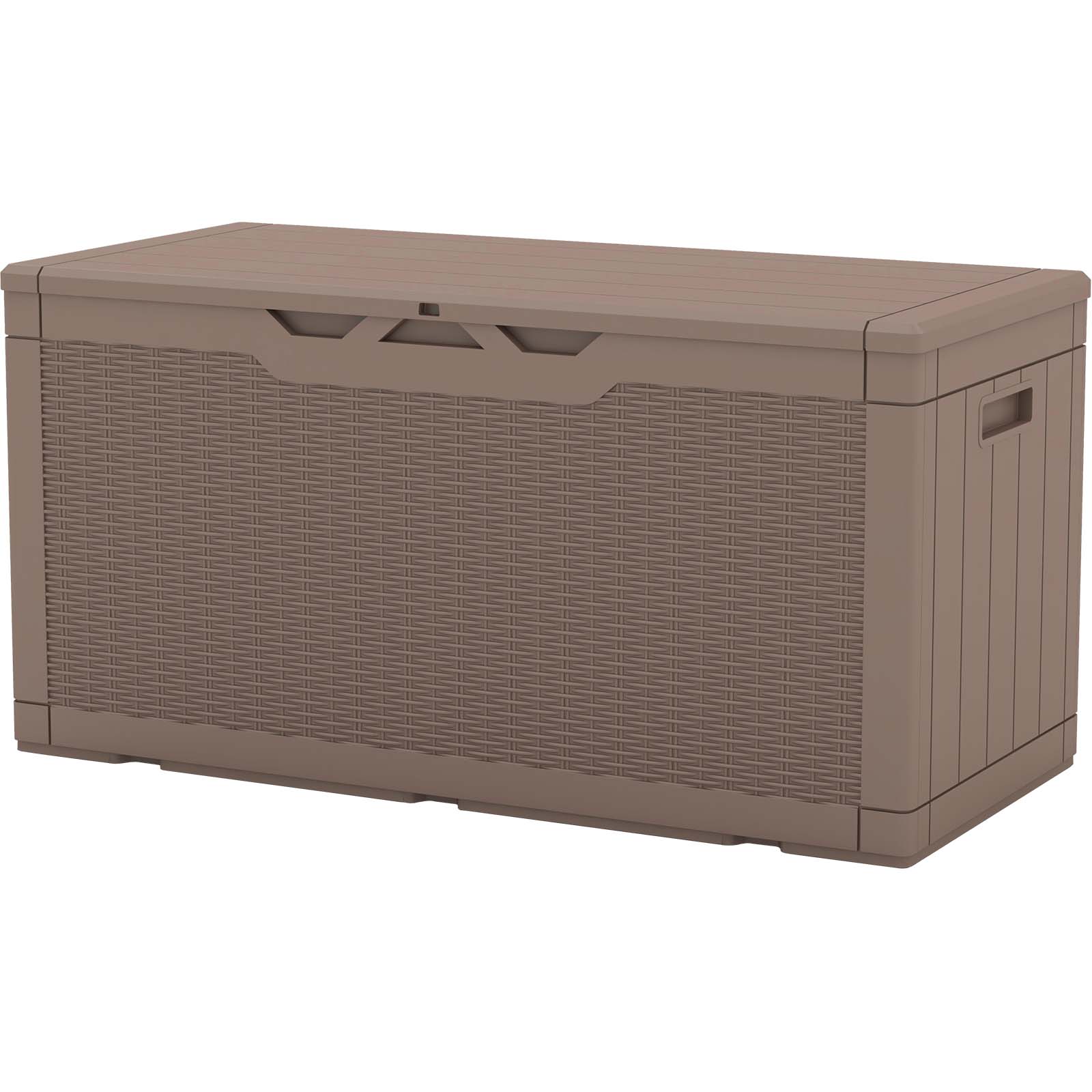 Patiowell WES-PA-0312A-DBN 100-Gallon Dark Brown Plastic Deck Box