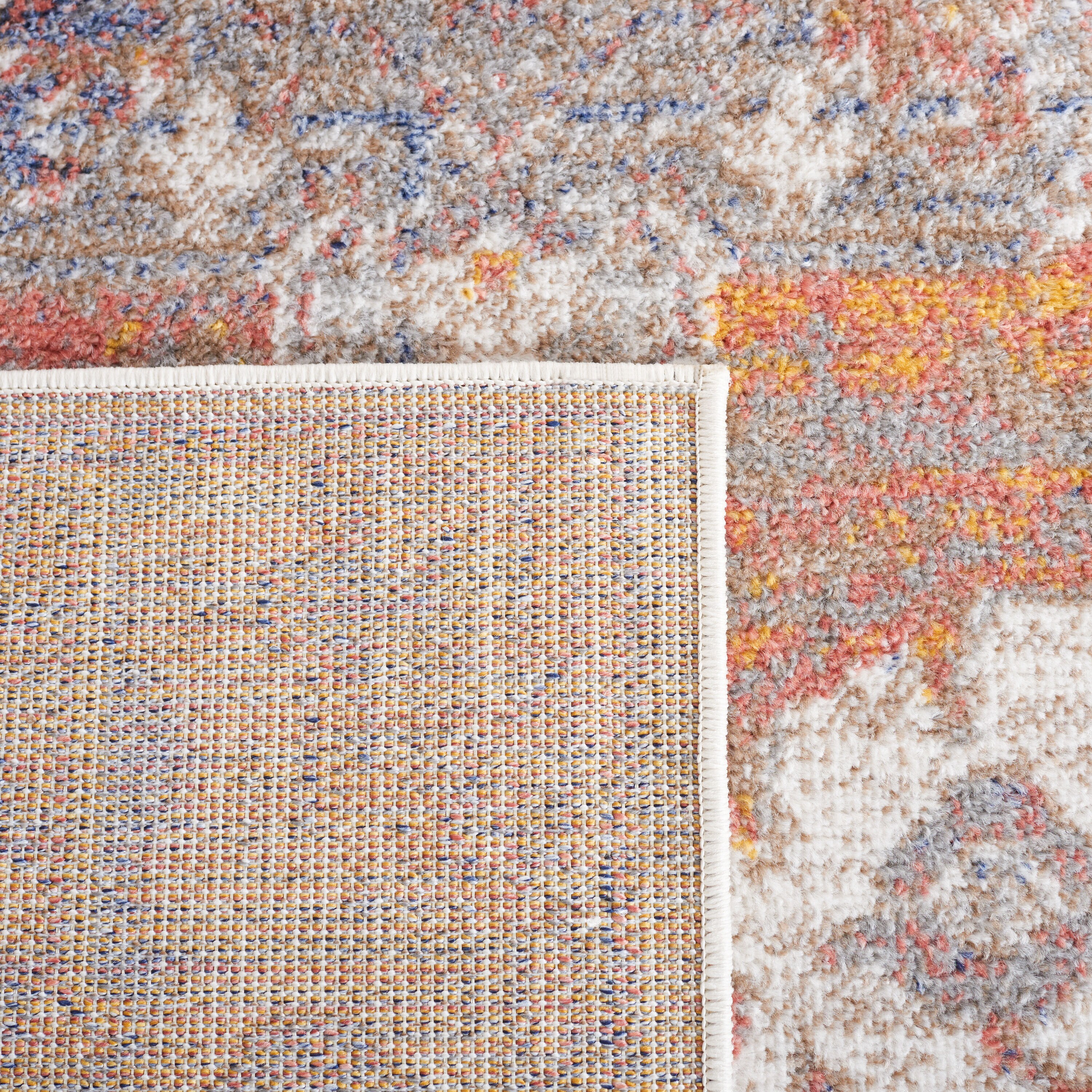 Ivory Elegance 9' x 12' Hand-Knotted Reversible Synthetic Area Rug