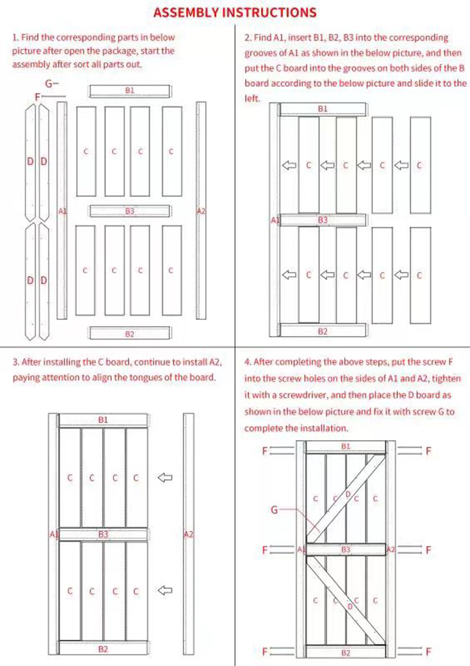 SINOFURN SYB590018WT Barn-Doors - View #5