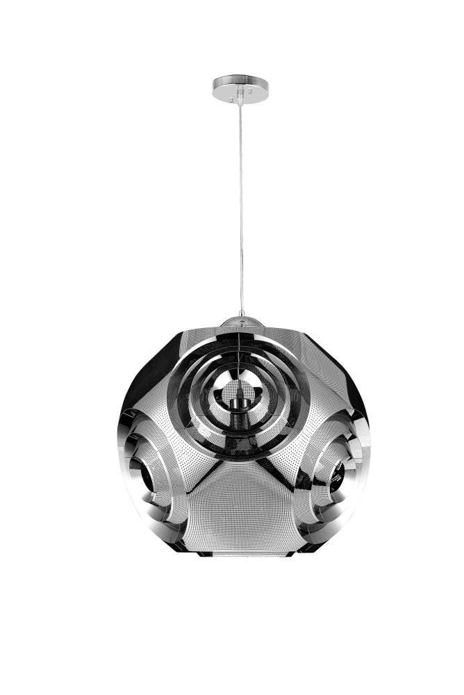 CWI Lighting 1098P10-1-601 Kingsley Chrome Rustic Geometric Hanging Pendant Light