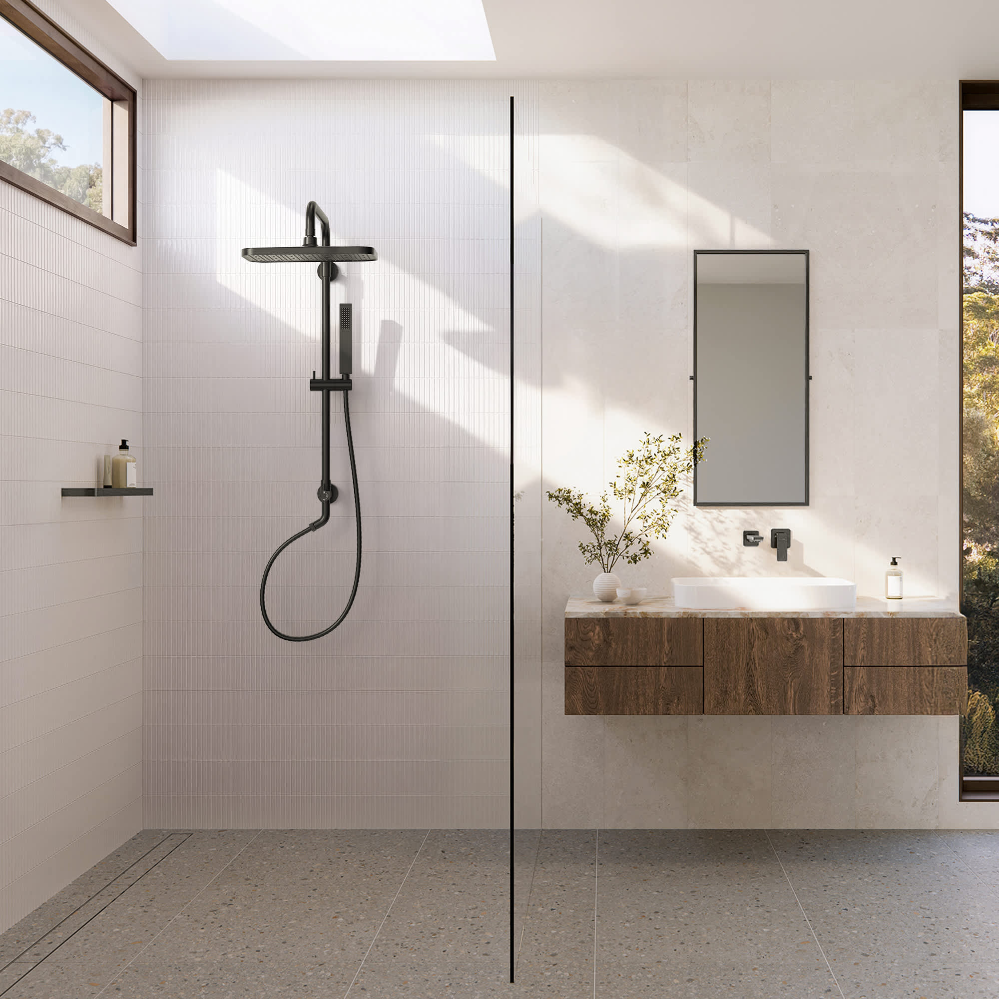 EVERSTEIN SFS-1329R-BK Showerhead-Bar-Panels - View #13