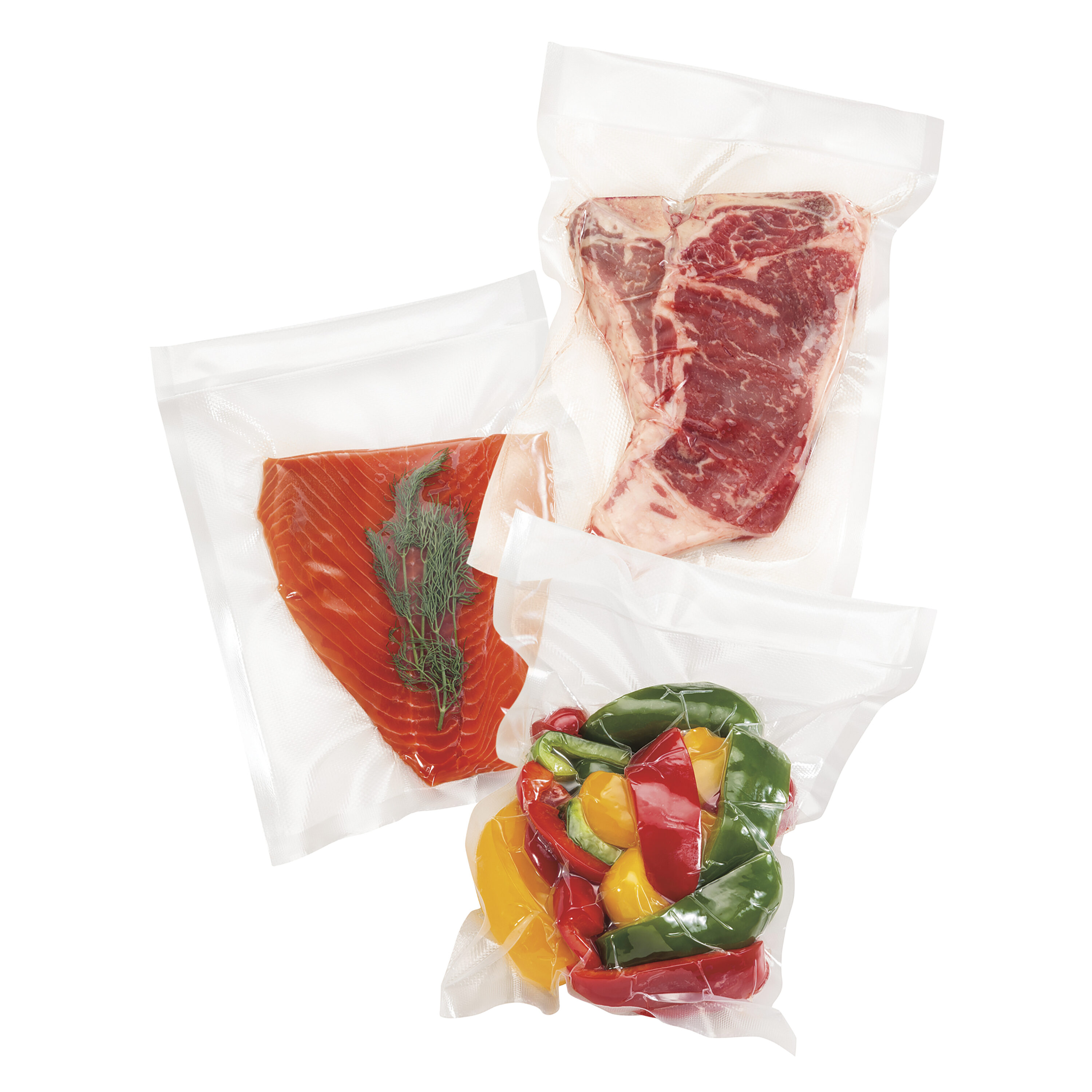 Home-Complete 20-Pack Vacuum Sealer Bags, Clear, 4 Jumbo, 5 Extra-Large, 5  Large, 6 Medium, Includes Pump, Airtight and Watertight Storage Solution in  the Vacuum Sealer Accessories department at