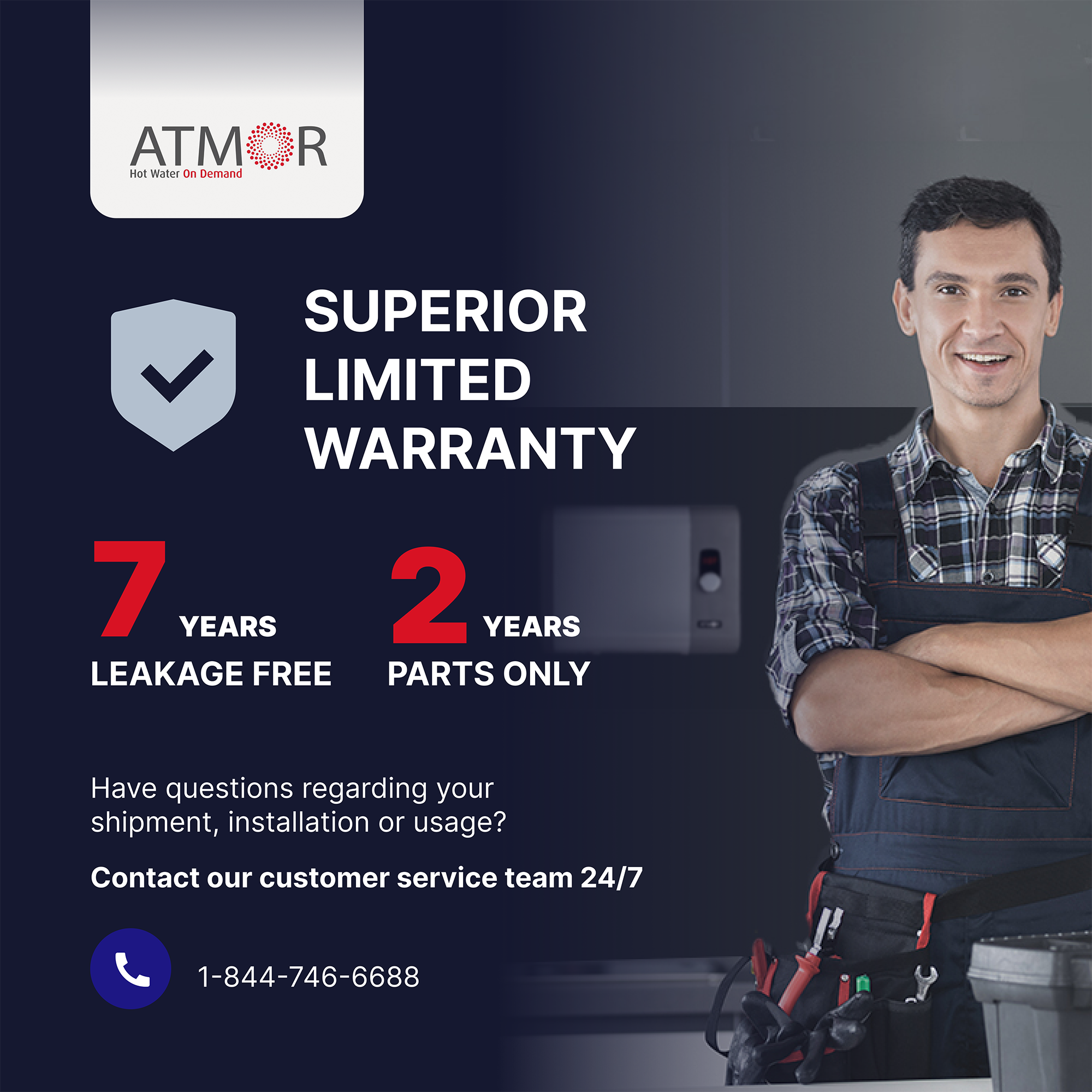 Atmor 18kW 3.73 GPM Electric Tankless Water Heater