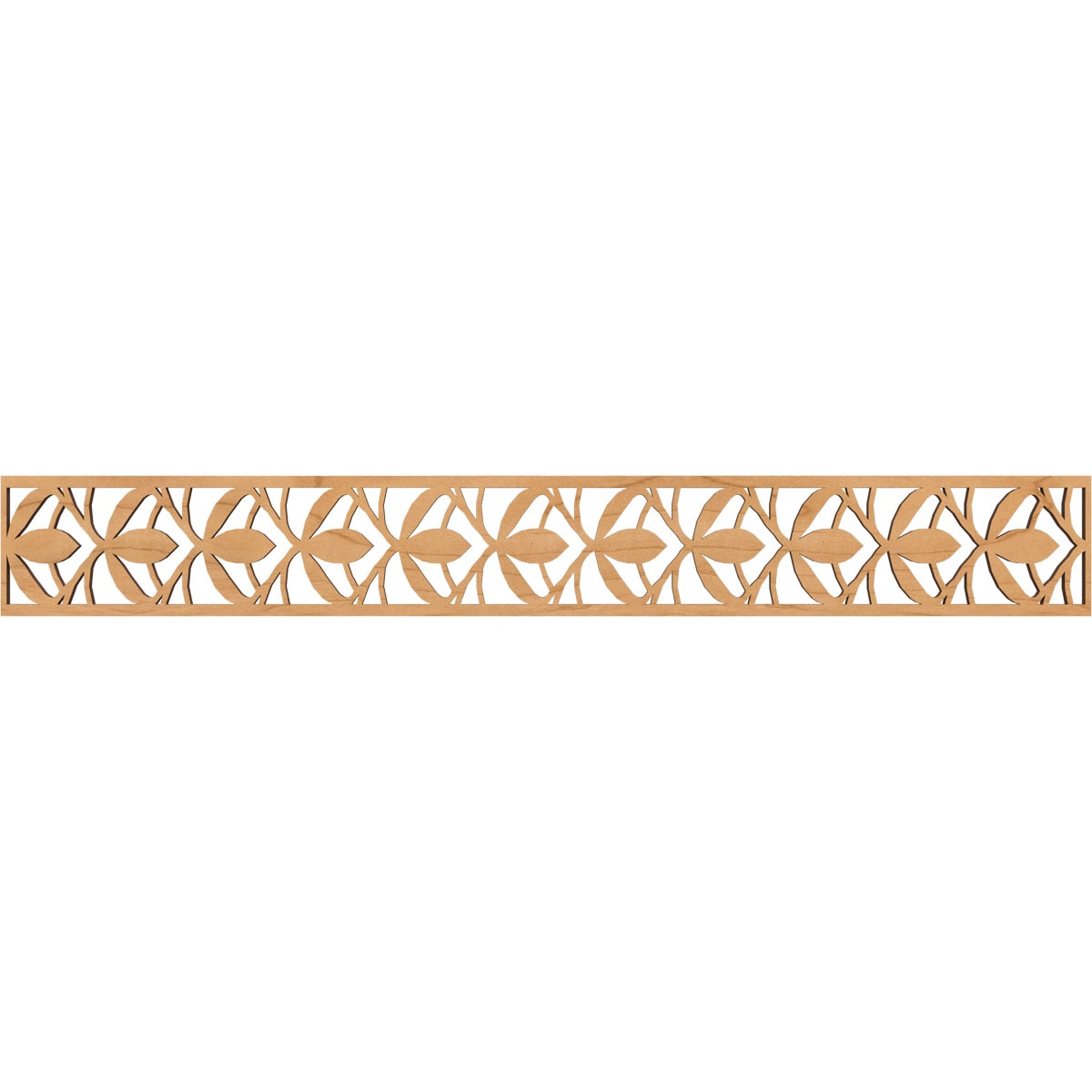 Ekena Millwork MLDB06X46SALMA Salem Fretwork Flat Trim 6-in x 3.86-ft Maple Brown Unfinished 2156843 Pierced Wall Panel Moulding