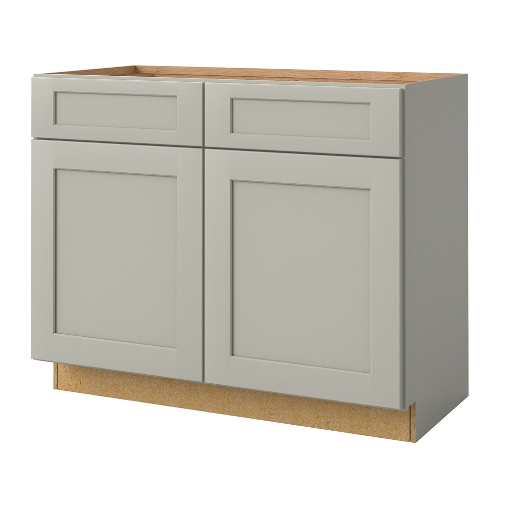 allen + roth Stonewall 42-in Stone Bathroom Vanity Base Cabinet without ...