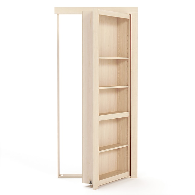 Shelf Invisidoor Bookcase Door, Assembled White Bookcase With Doors