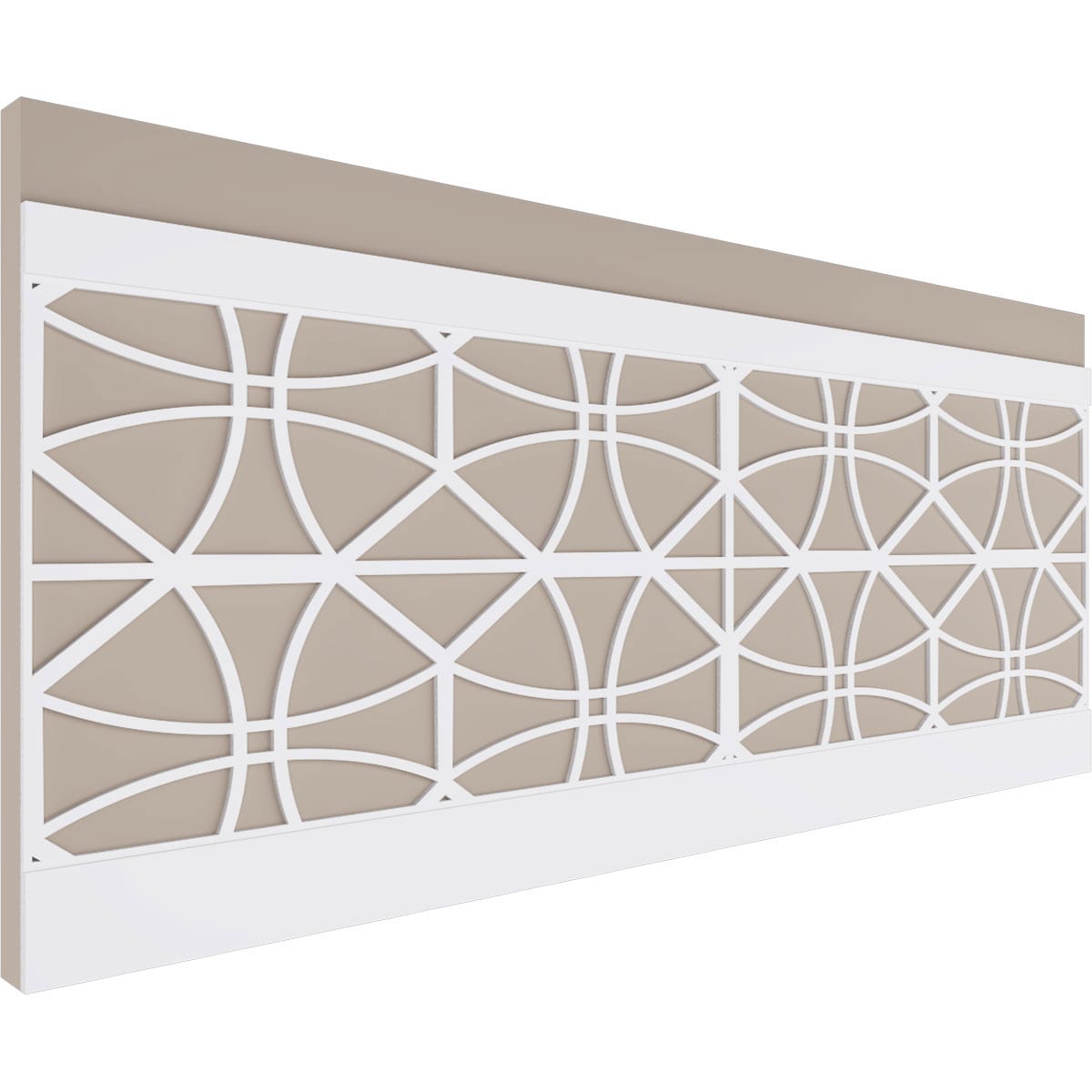 Ekena Millwork WPK36X94HWL 36-in x 94-1/2-in Smooth Paintable/Stainable White PVC Wainscoting Wall Panel ( 23.64-sq ft )