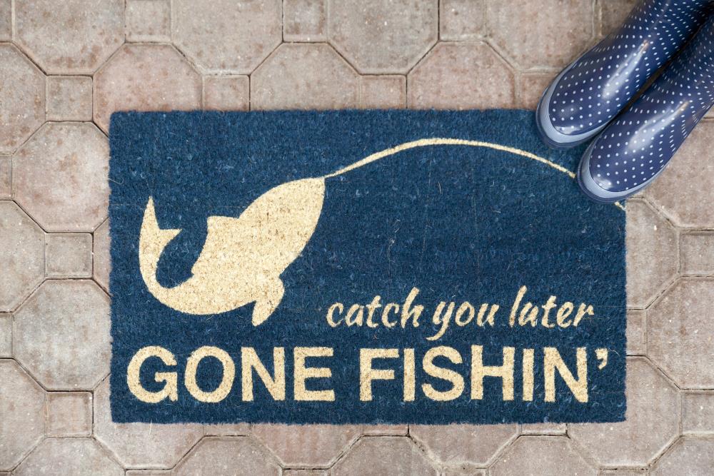 Entryways Blue Rectangular Outdoor Decorative Novelty Door Mat in the ...