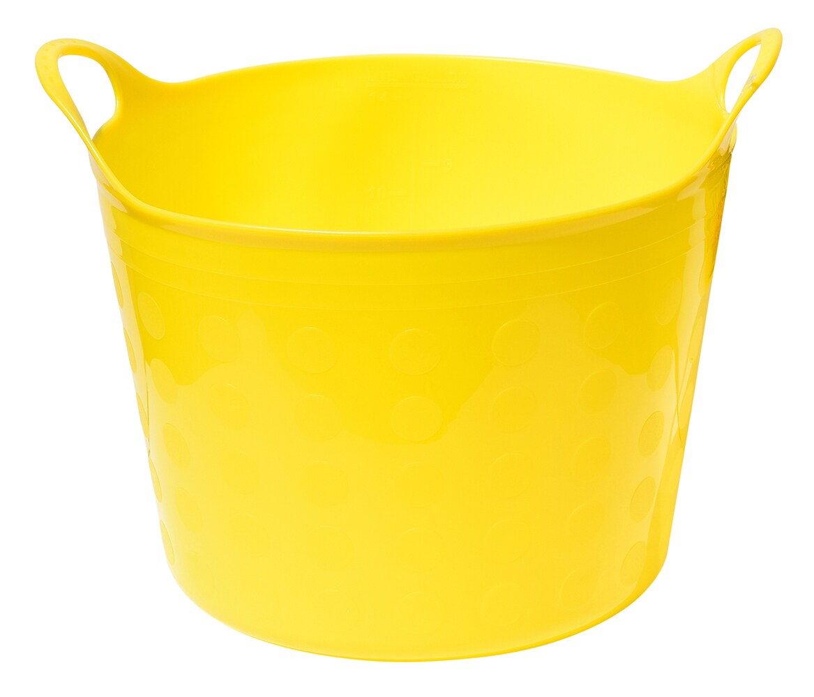 Tuff Stuff Products F7-YL Flex Tubs ( 16.00-in W x 13.5-in H x 16.00-in D ) Yellow with dot patterns Polyethylene Stackable Tub