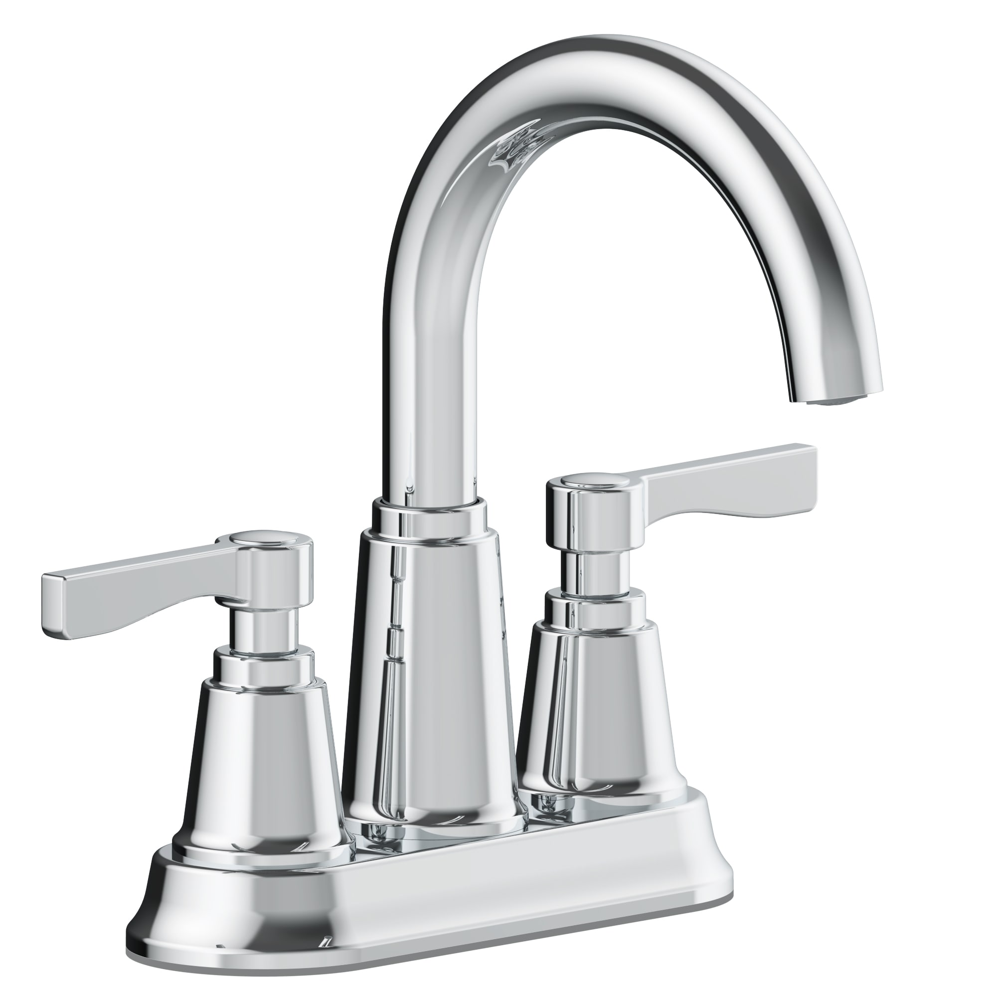 allen + roth Townley Polished Chrome 4-in centerset 2-Handle WaterSense ...