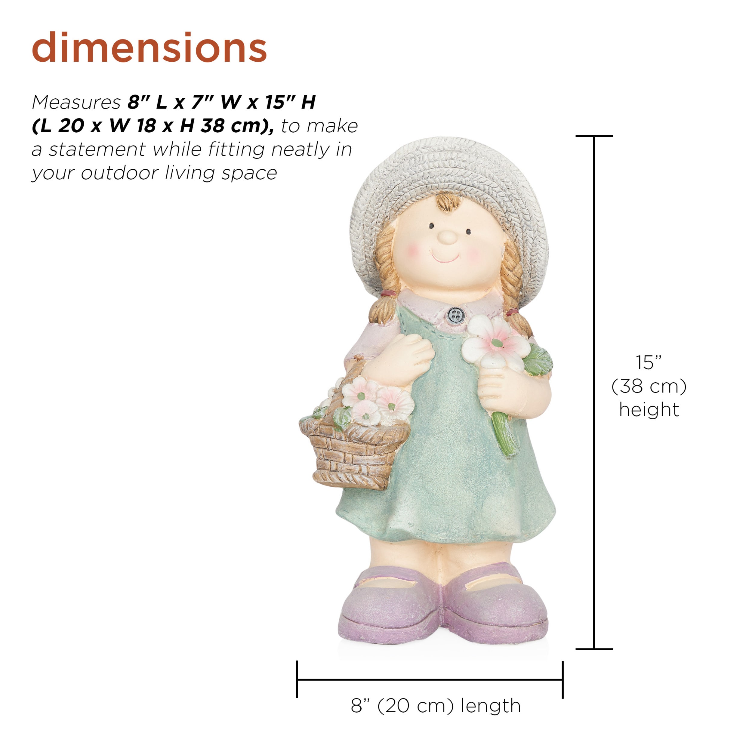 Alpine Corporation QWR1456 Garden-Statue - View #5