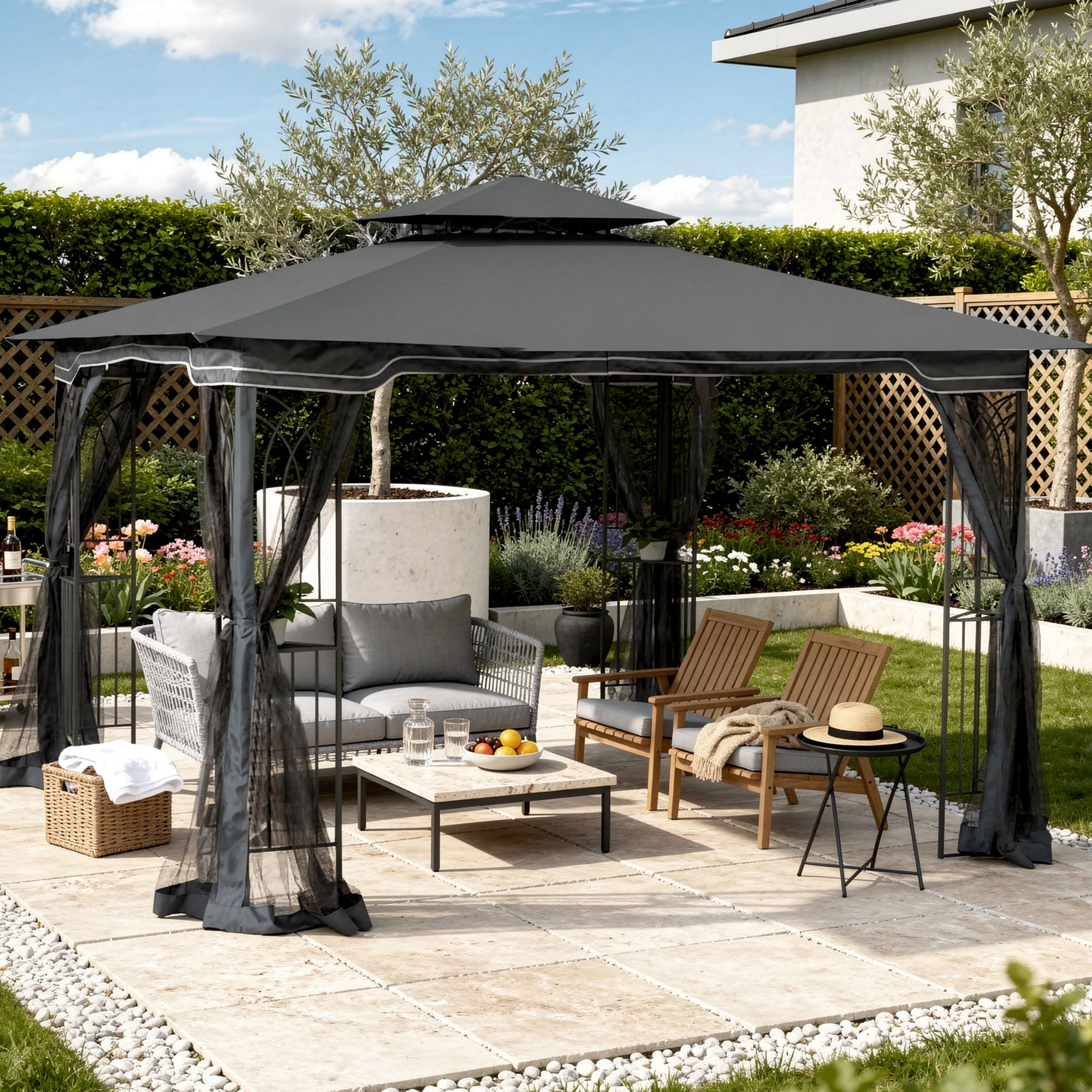 ToolCat BZ2-18-PW Wood-Resin-Gazebos - View #6