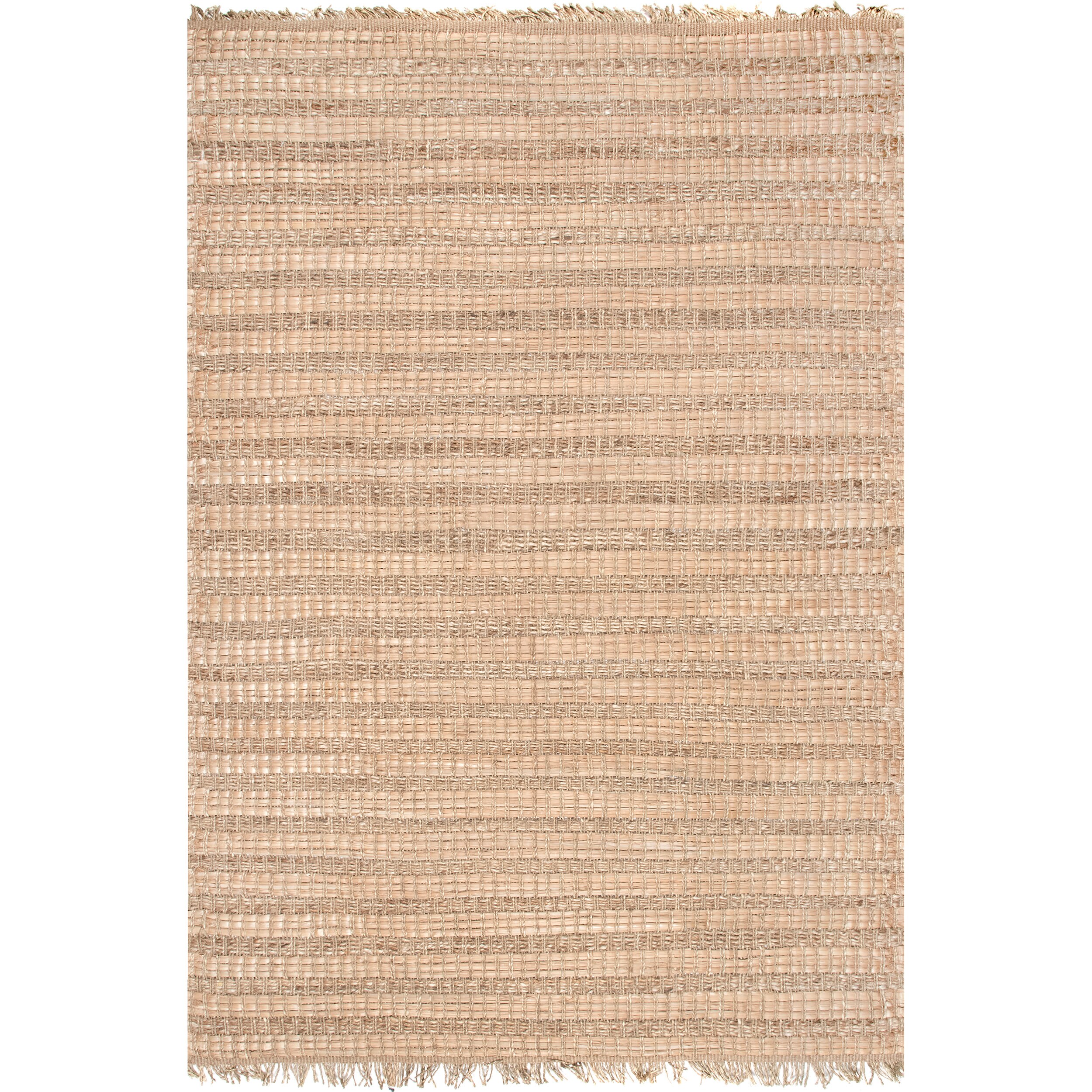 Natural Beige Seagrass and Straw Flat Woven 3' x 5' Area Rug