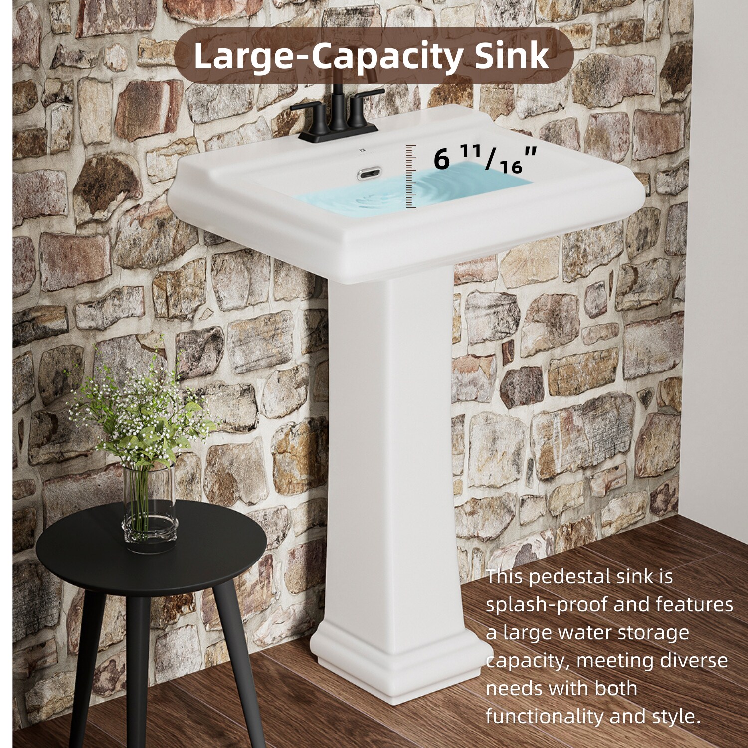 Los Flexi LSLFBPS-2620-3 Complete-Pedestal-Lavatories - View #6