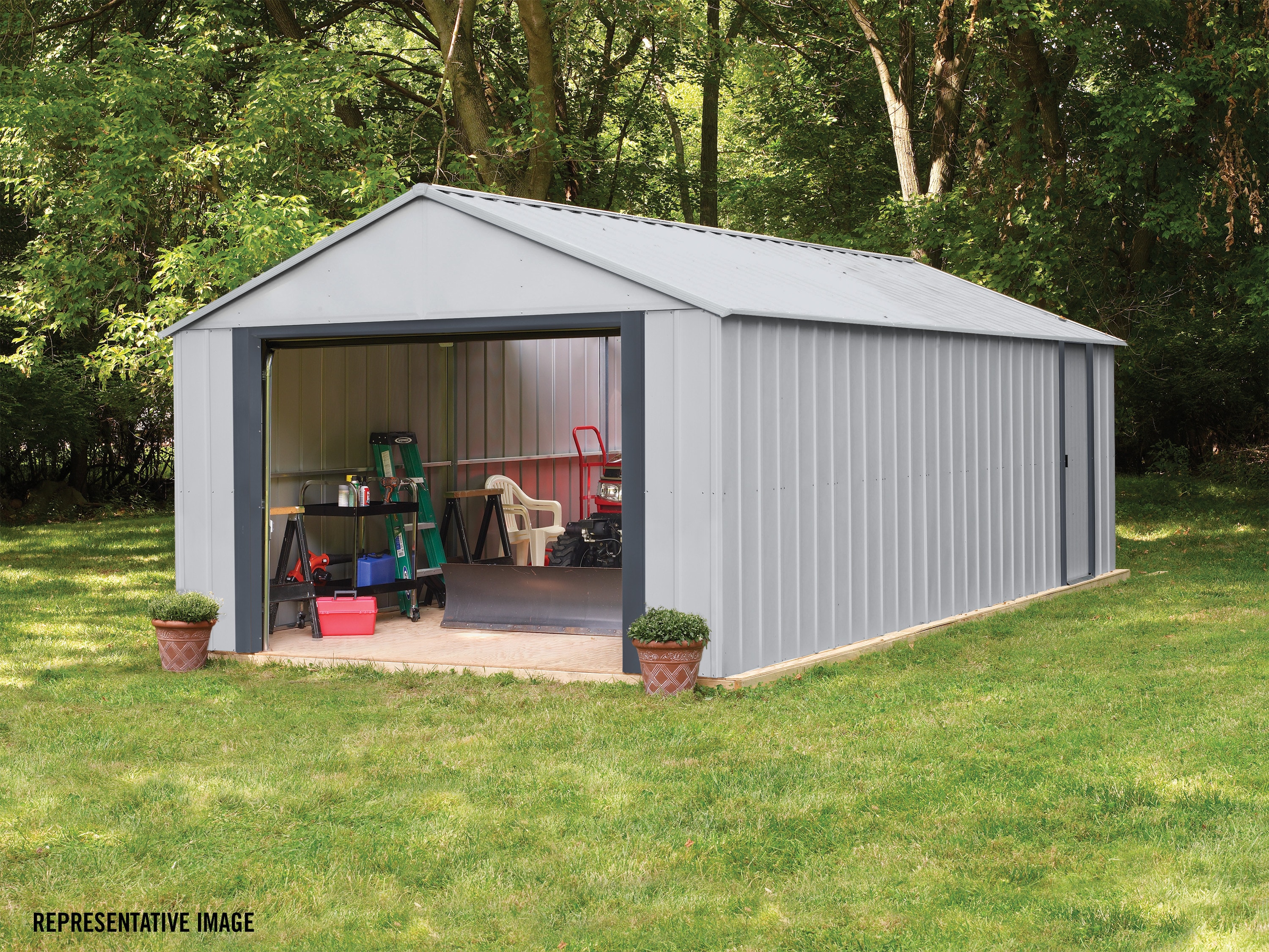 Arrow BGR1421FG Metal-Storage-Buildings-Sheds - View #12