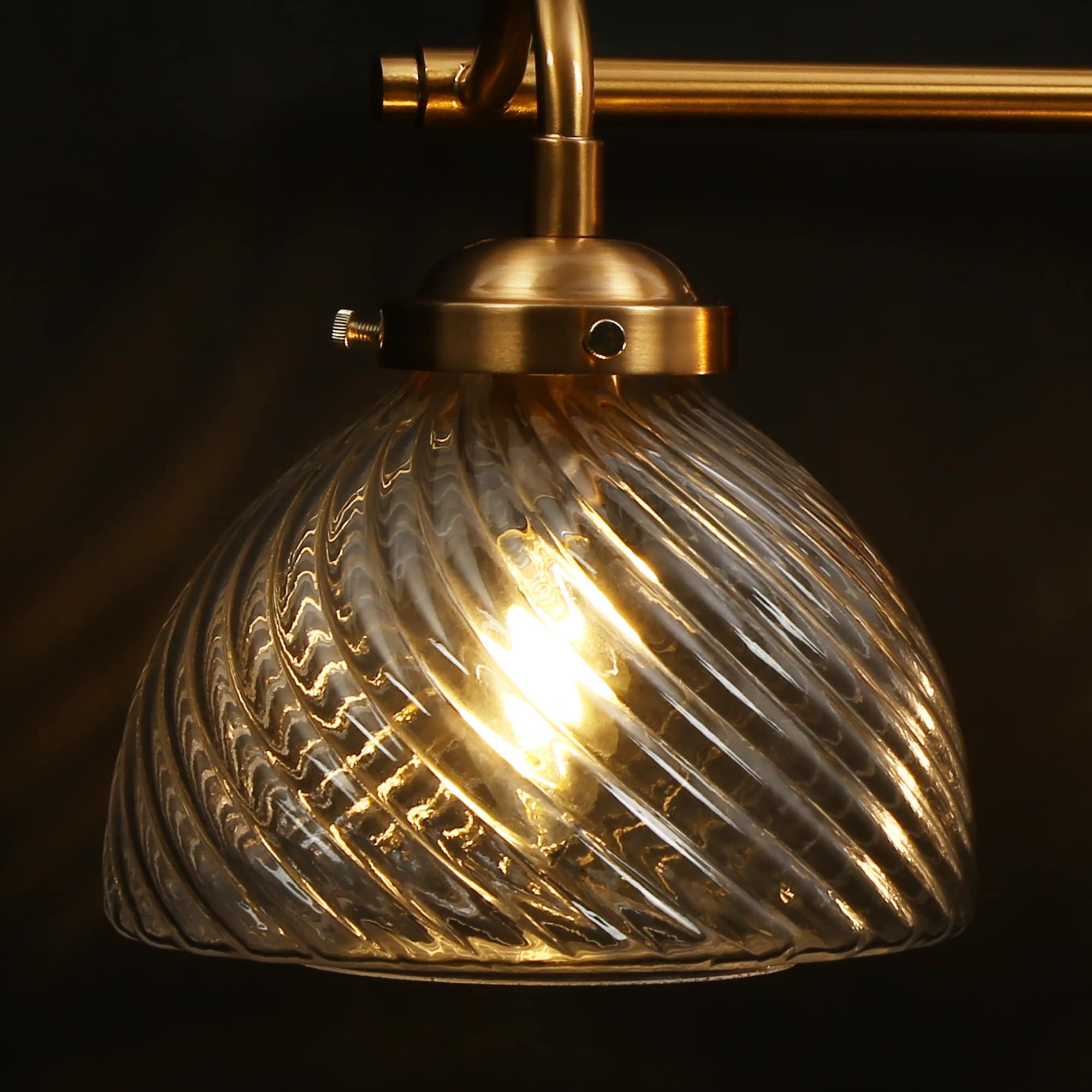 Uolfin 25.5-in 3-Light Polished Gold Led, Modern