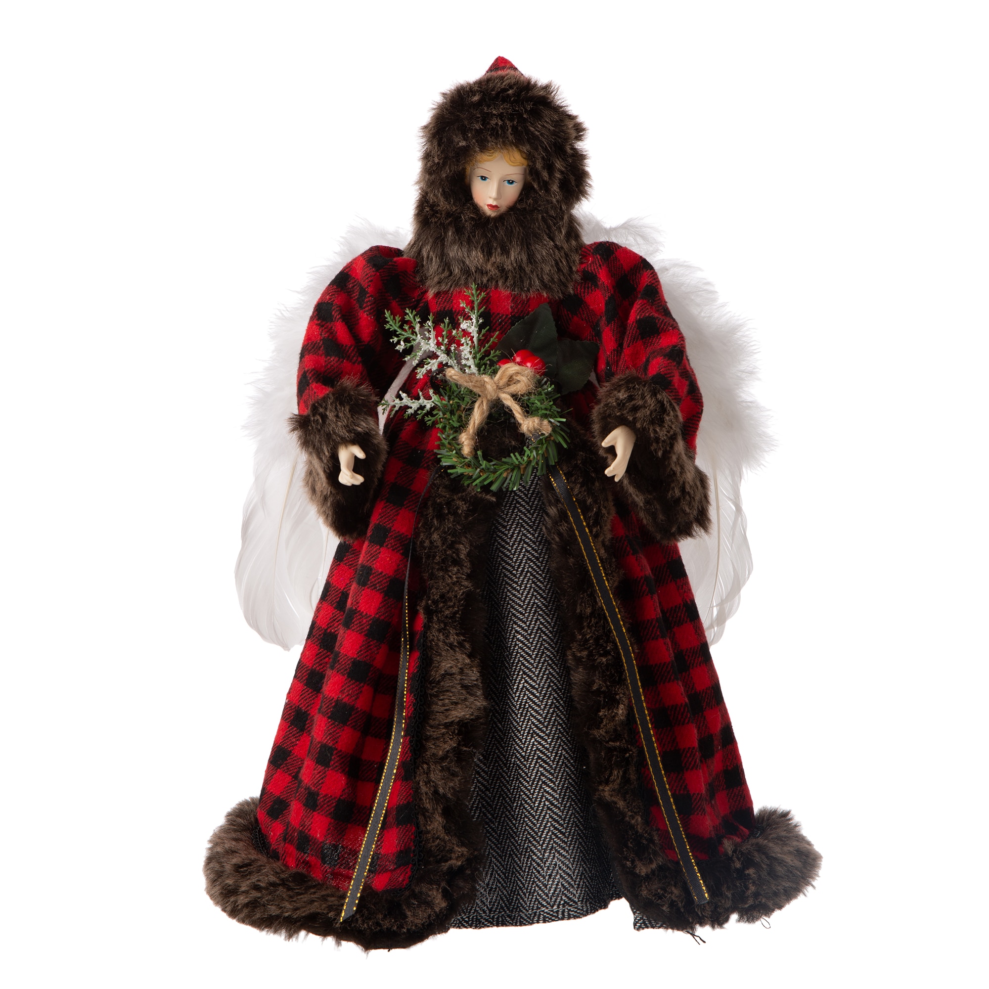 Glitzhome GH2004500010 16-in Angel Christmas Tree Topper